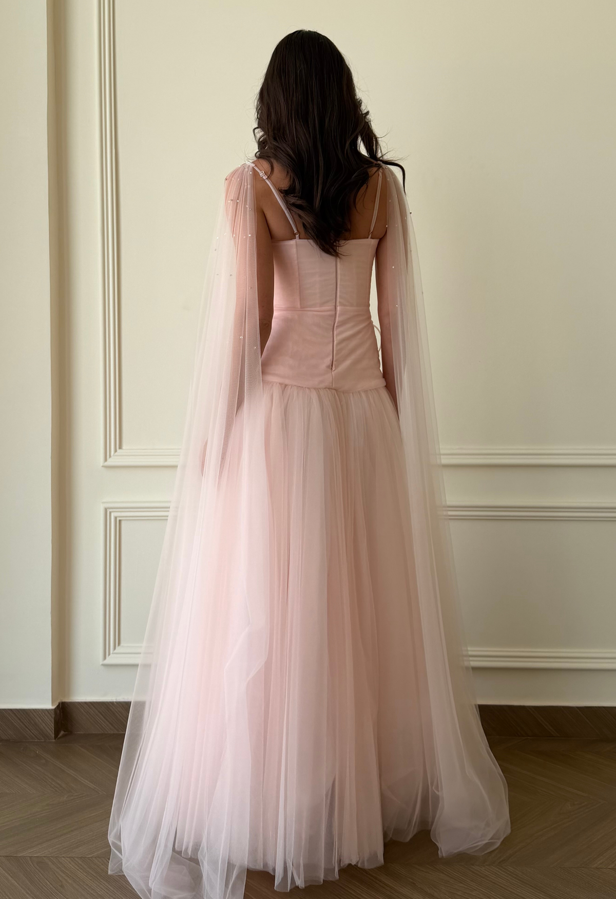 Aurora Garden Tulle Gown in Pink