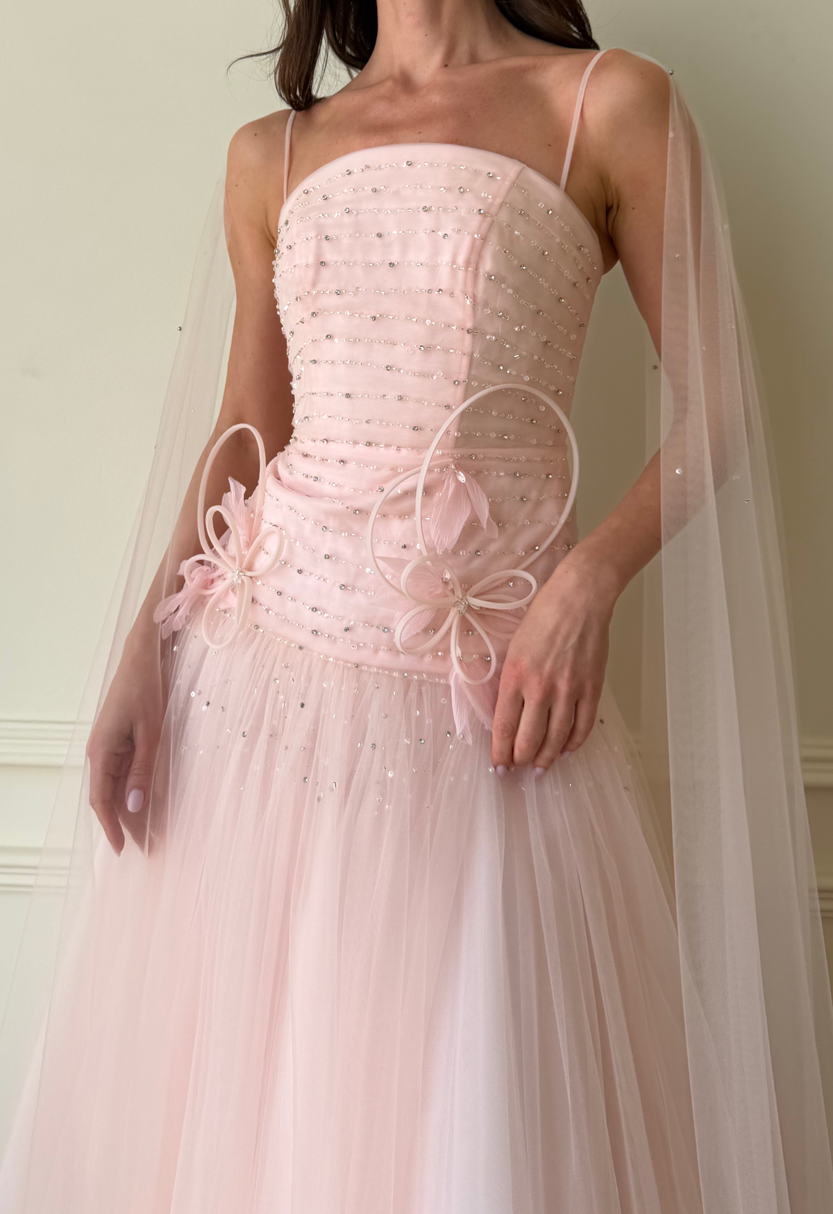 Aurora Garden Tulle Gown in Pink