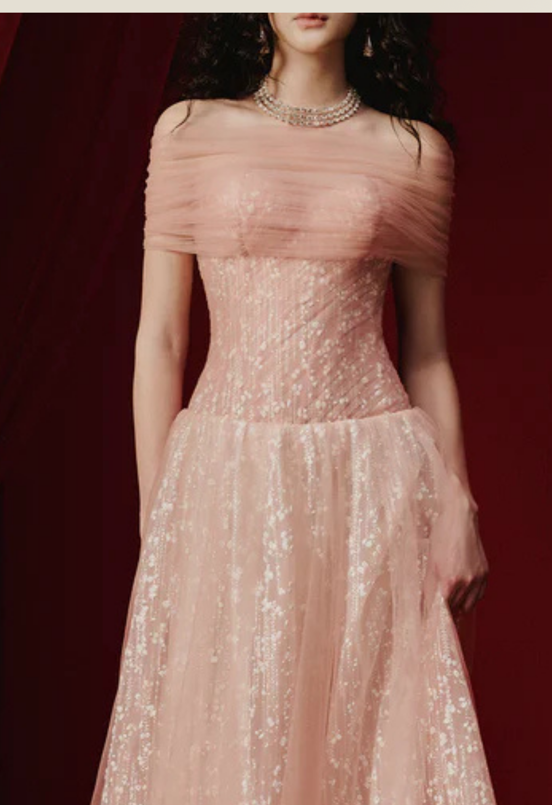 Peach Sparkly Gown