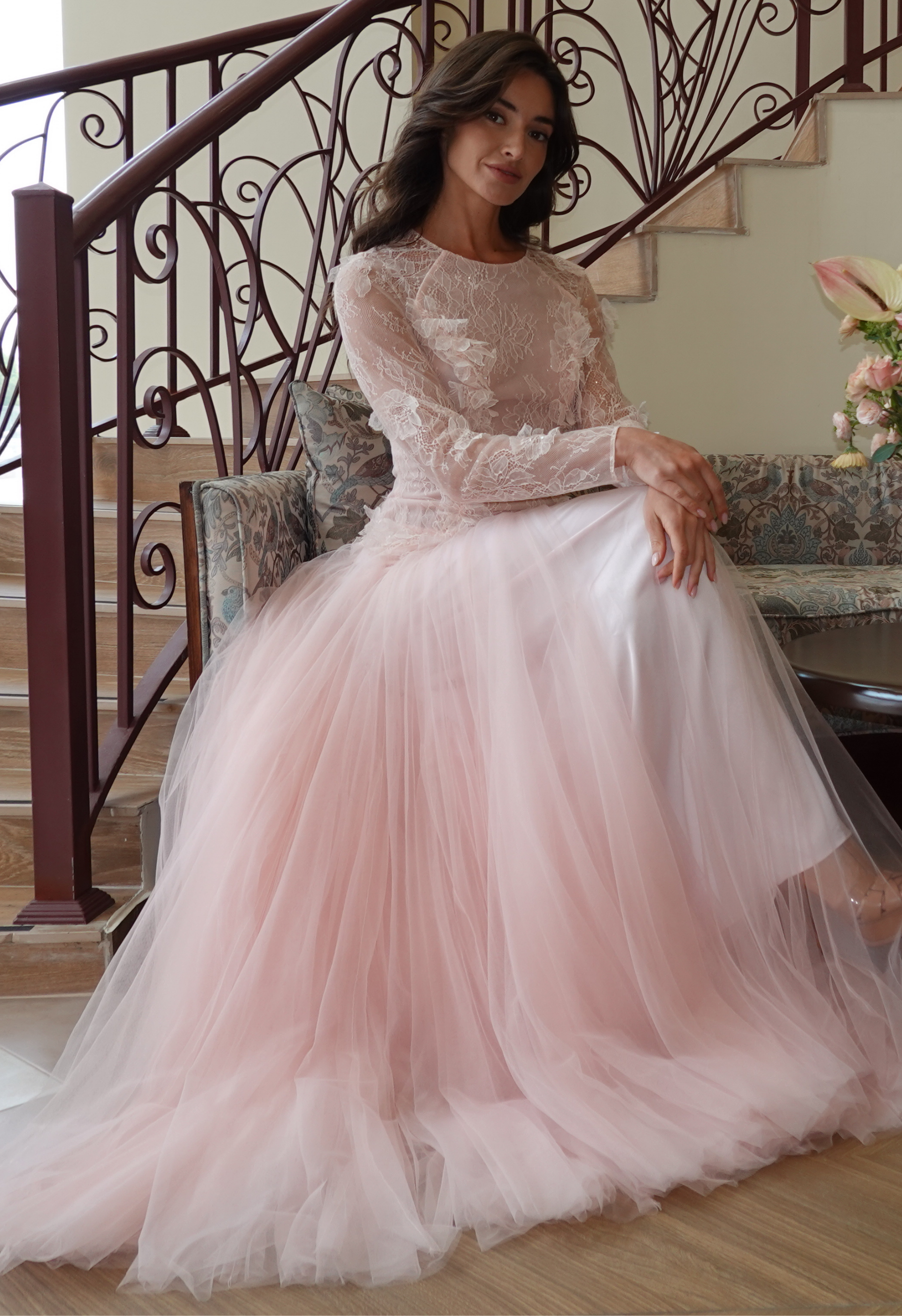 Pink Lace Gown