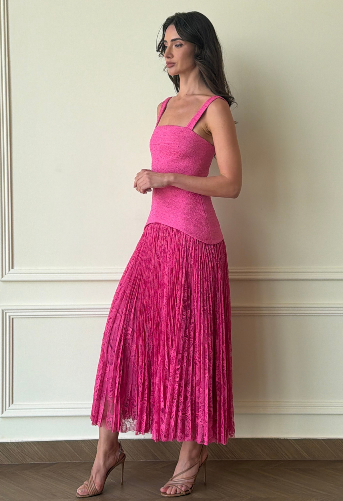 Mireva Long Fuschia Dress
