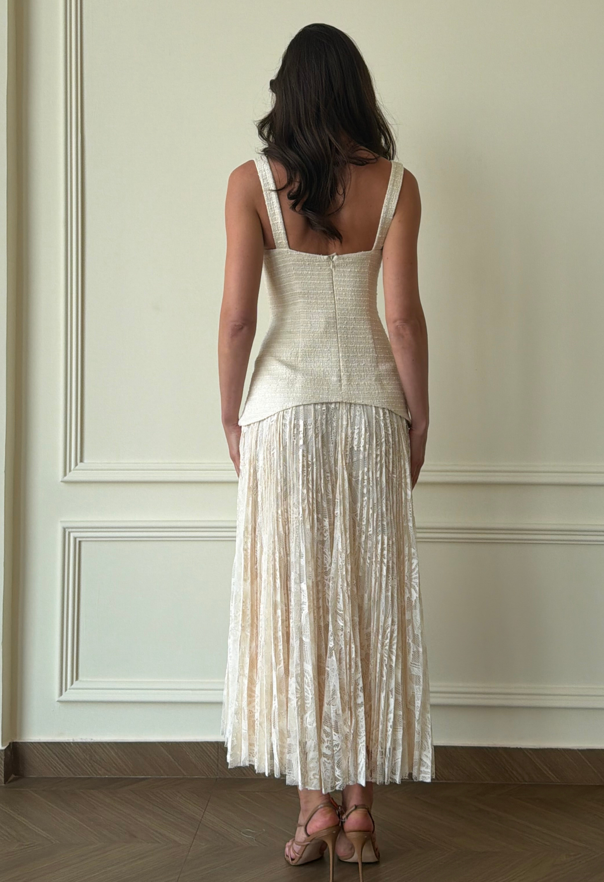 Mireva Long Ivory Dress