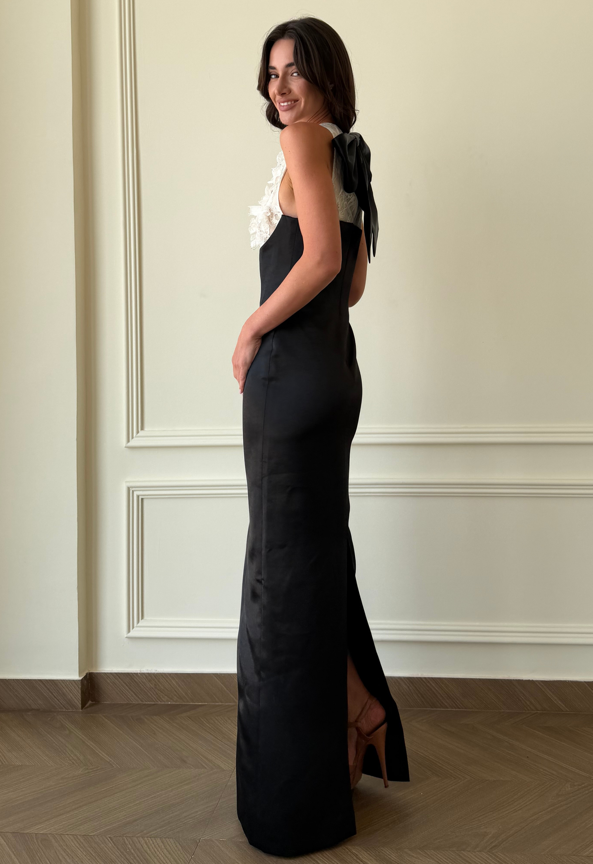 Lace Contrast Elegance Dress