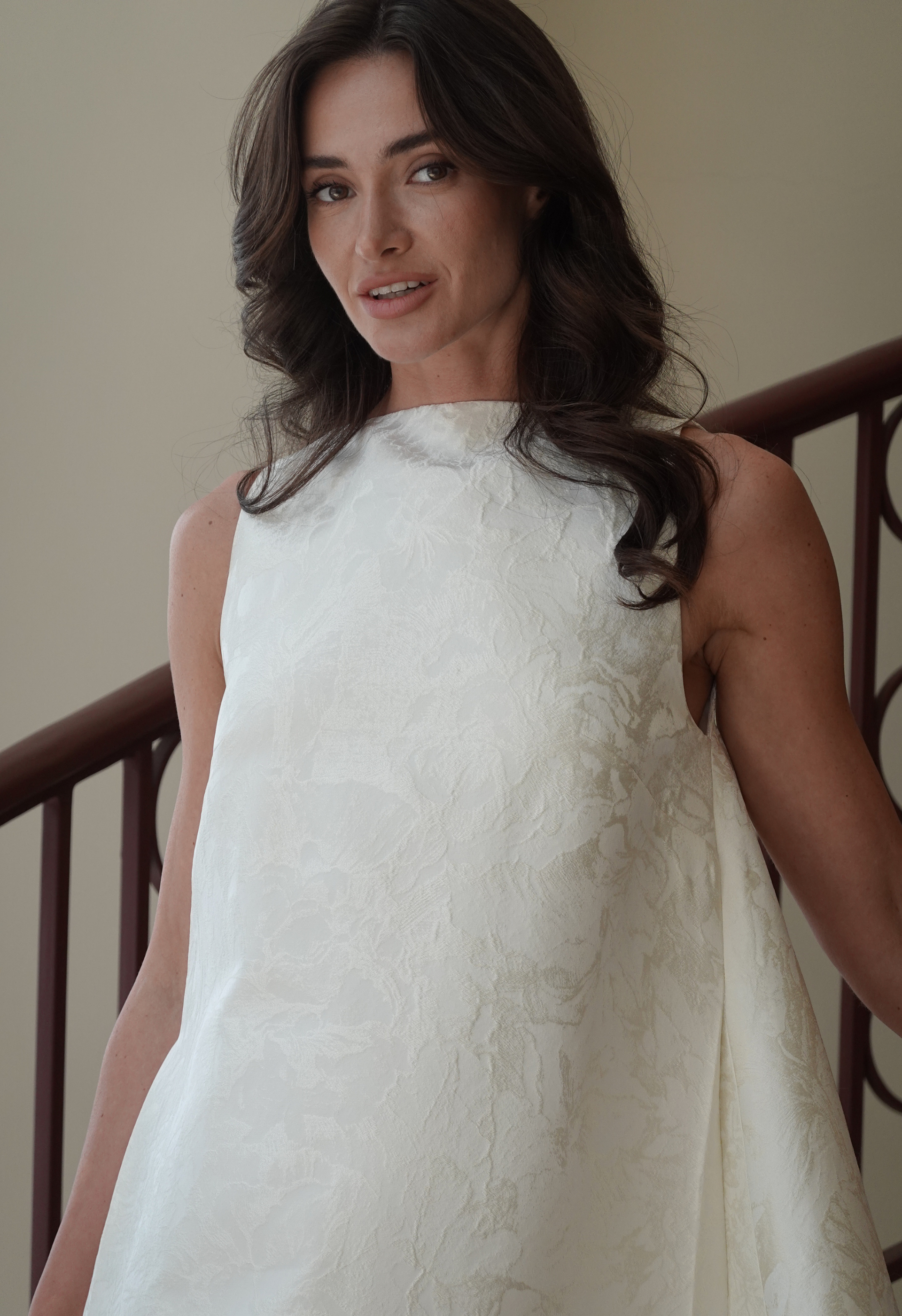 Silk & Lace A-Line Mini Dress