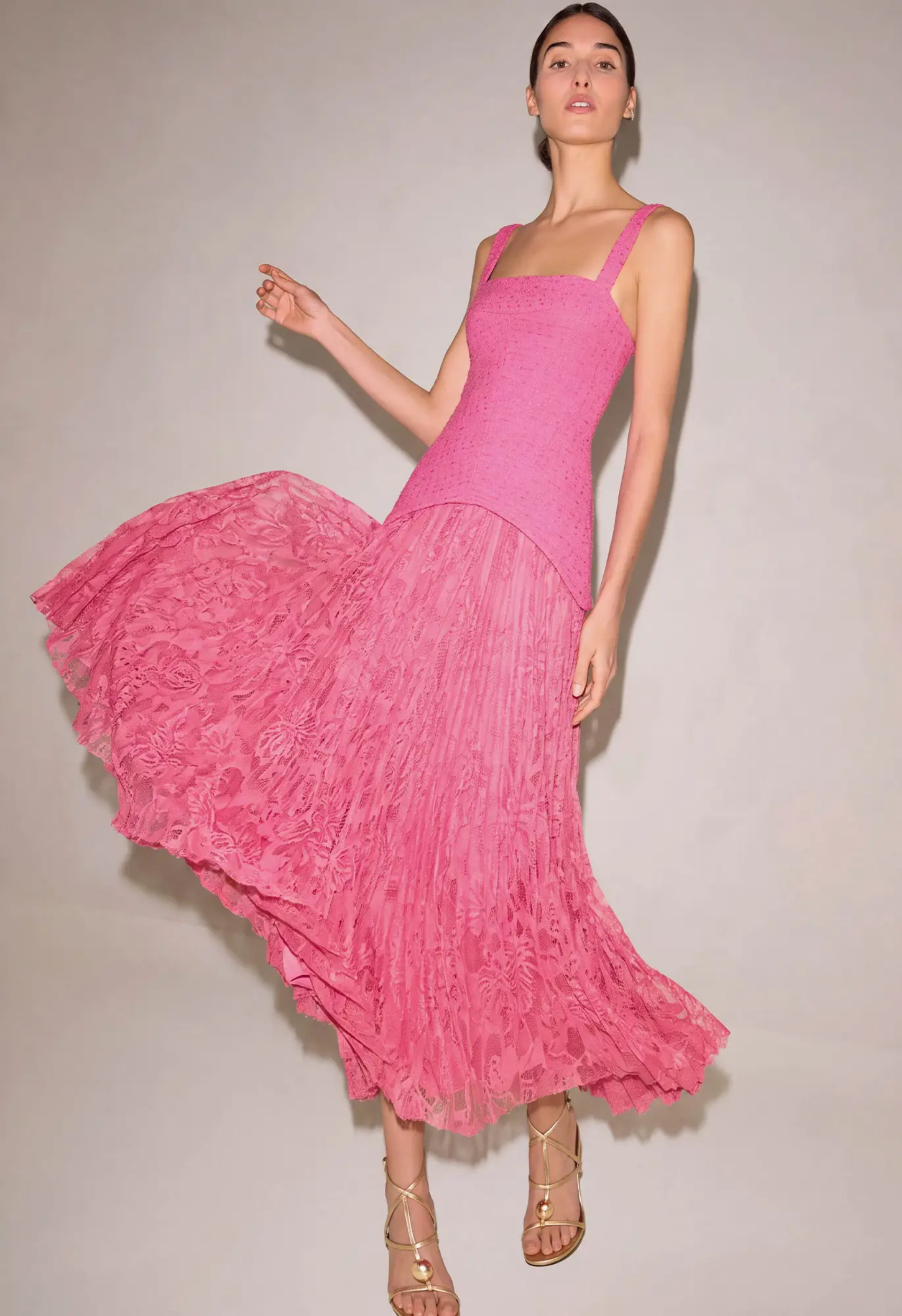 Mireva Long Fuschia Dress