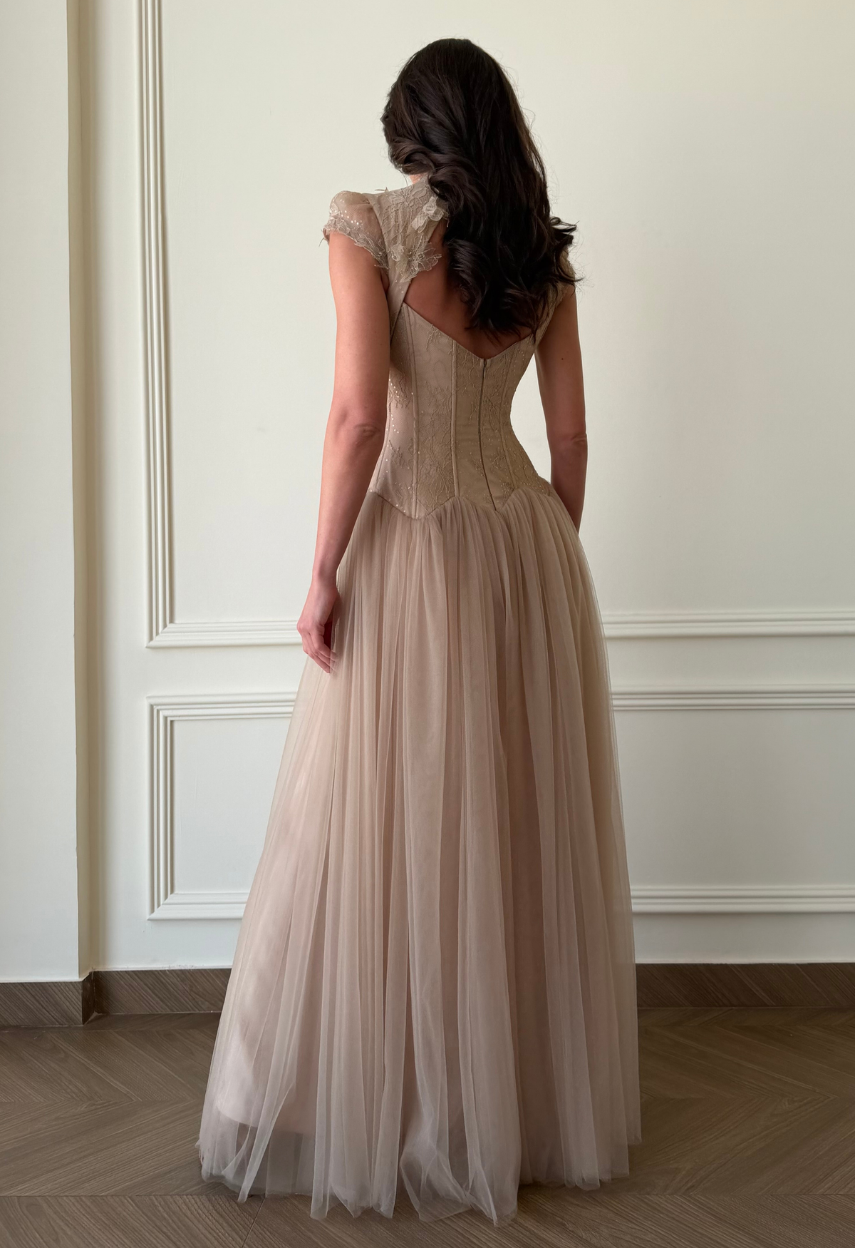 Elysian Dawn Lace Gown