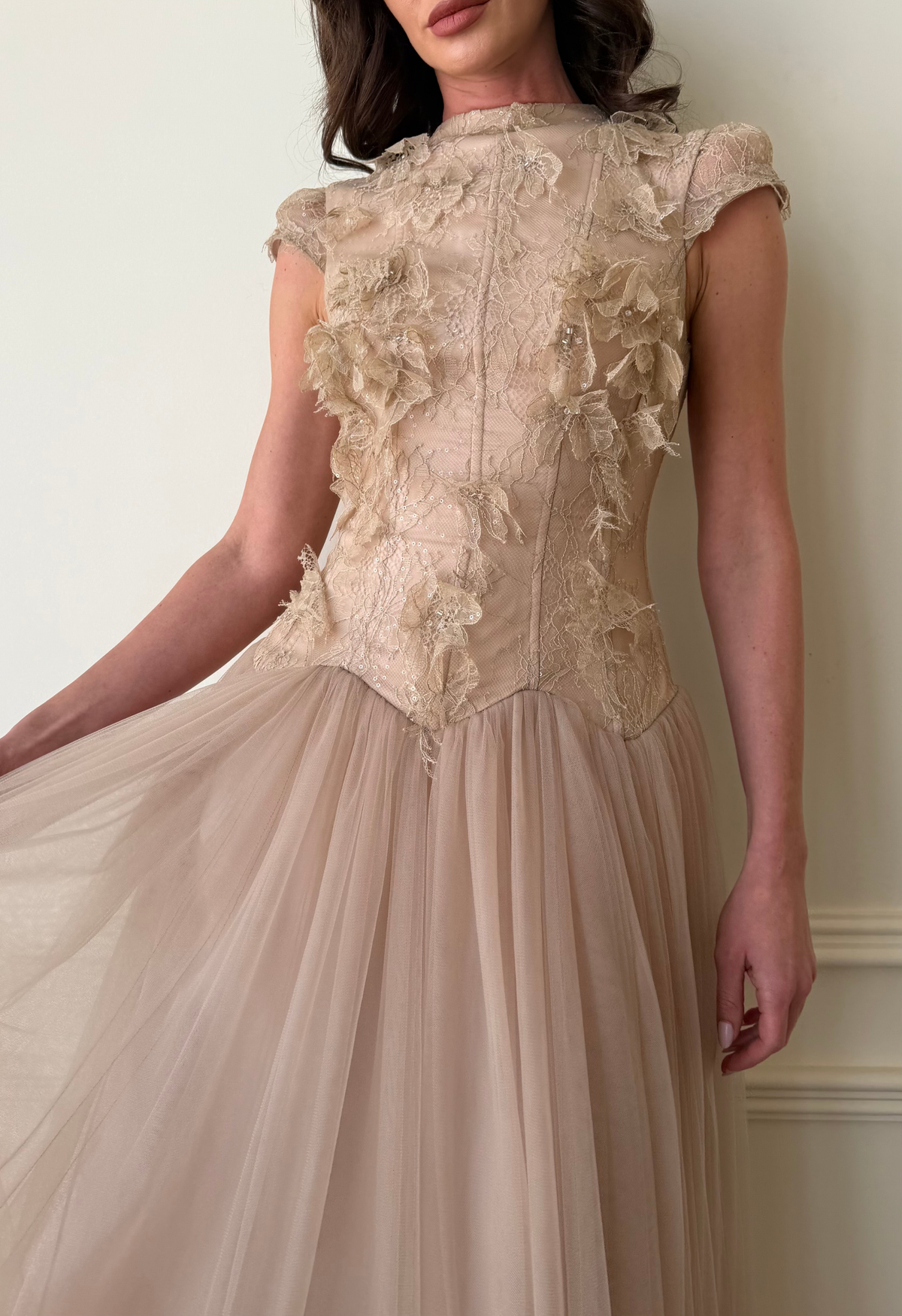Elysian Dawn Lace Gown