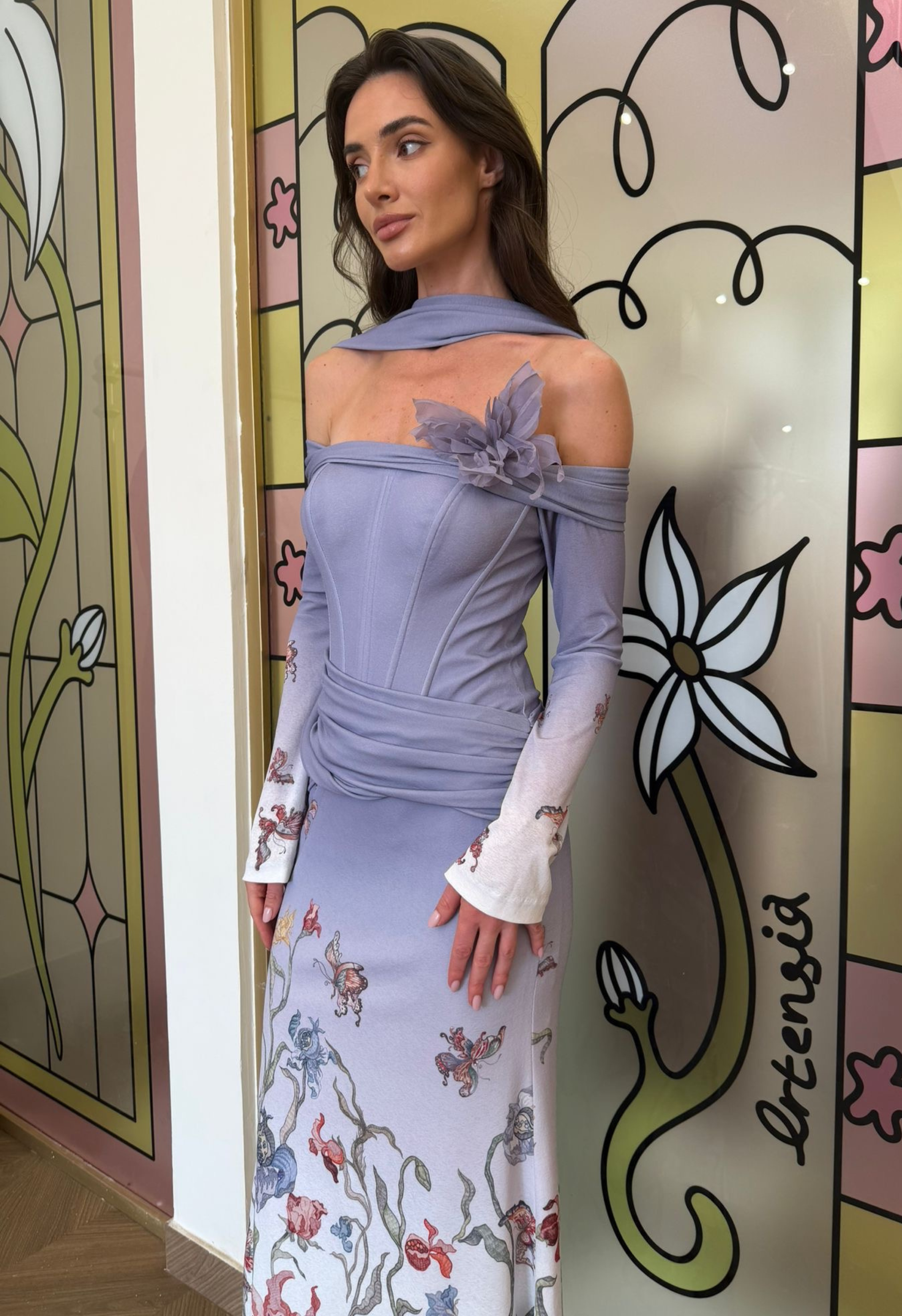 Blooming Grace Gown in Purple Ash