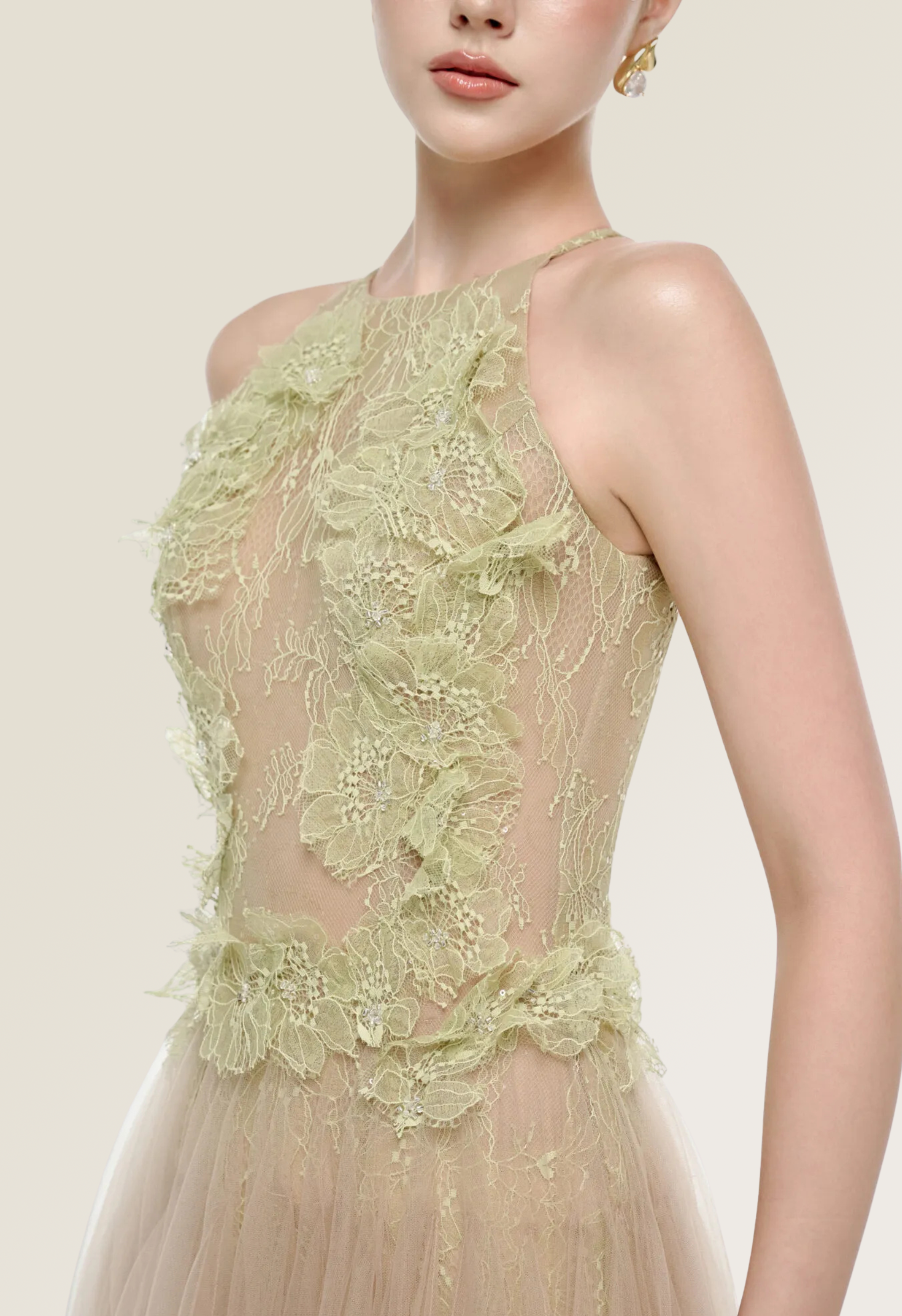Mint Blossom Gown