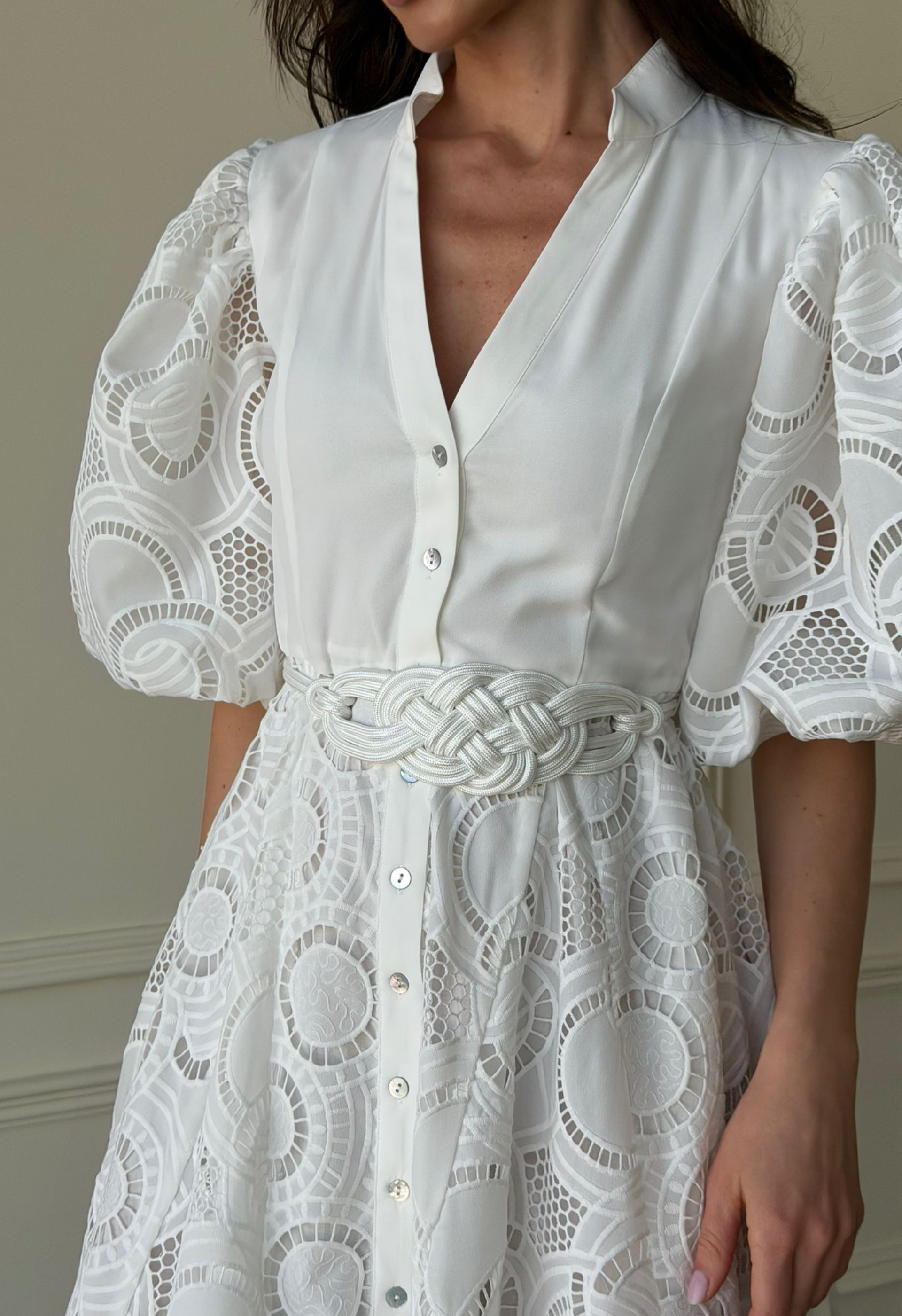 Bromelia Dress in White