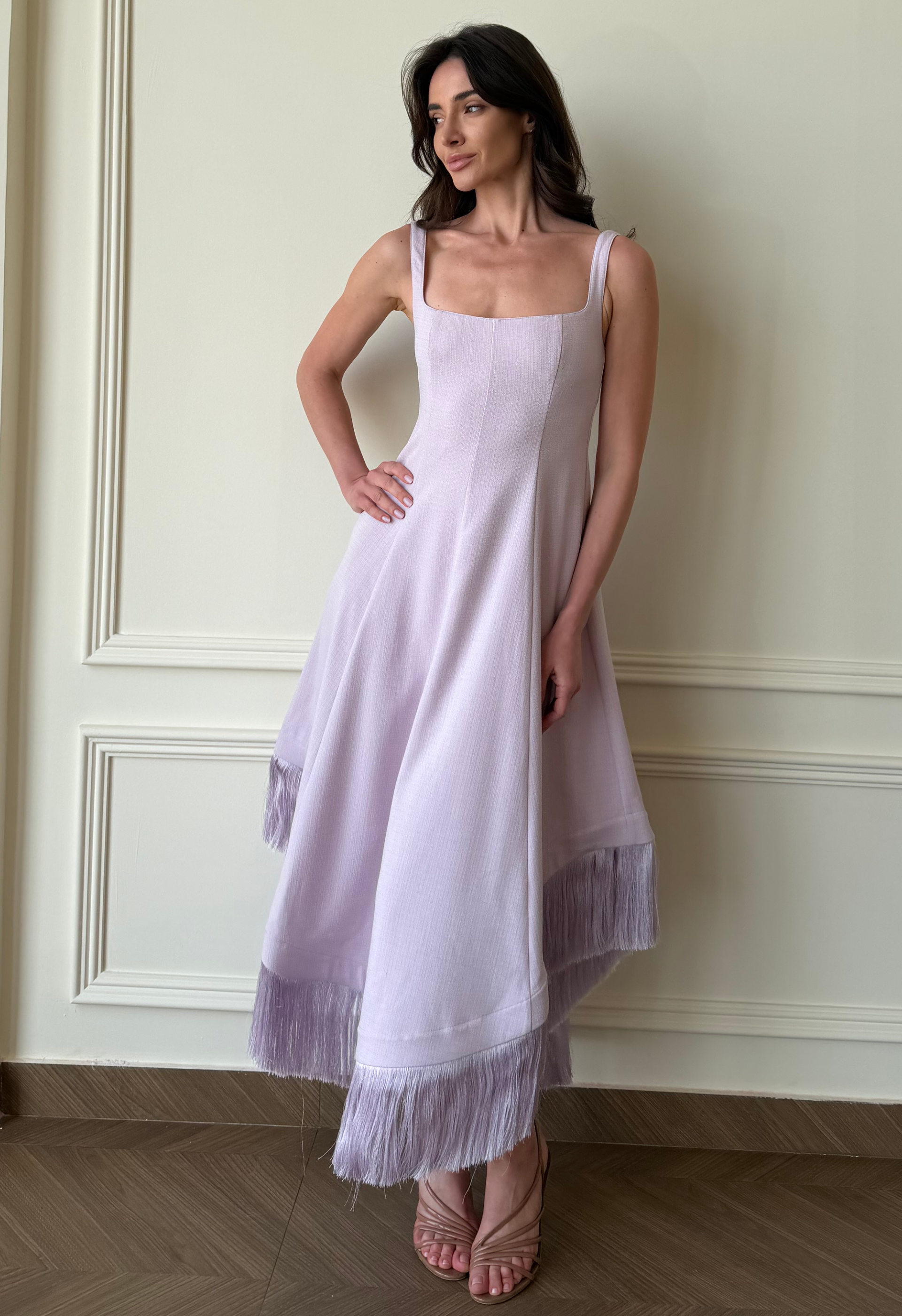 Emine Fringe Hem Dress
