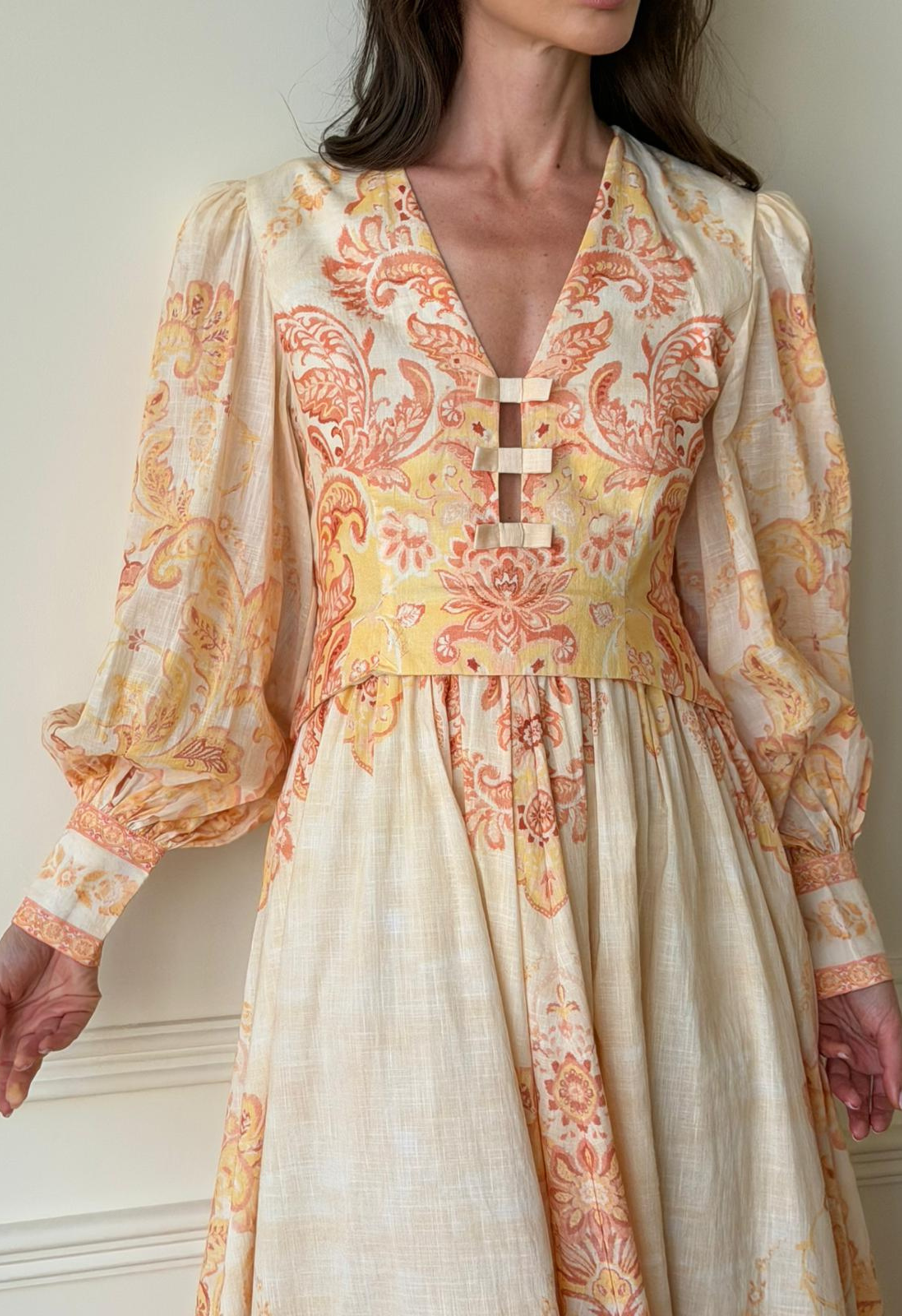 Peonia Plunge Bow dress