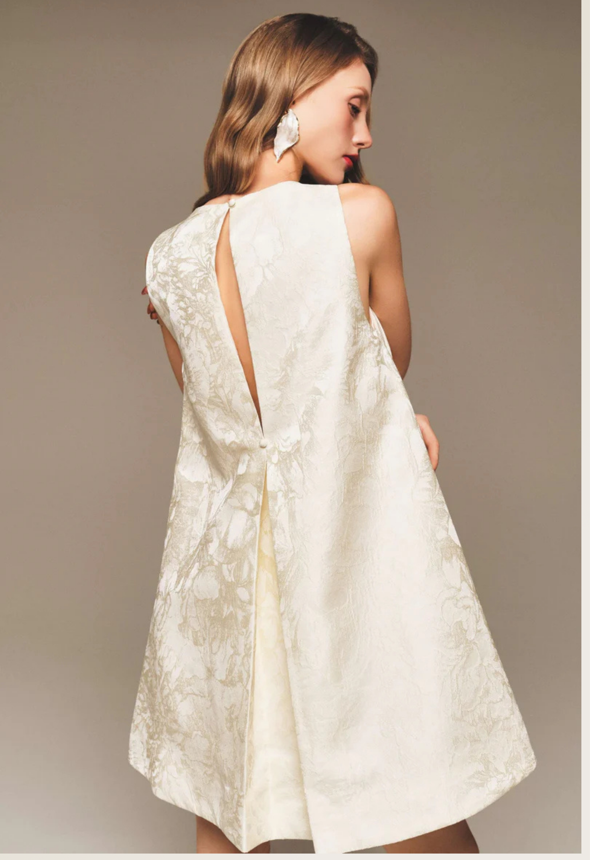 Silk & Lace A-Line Mini Dress