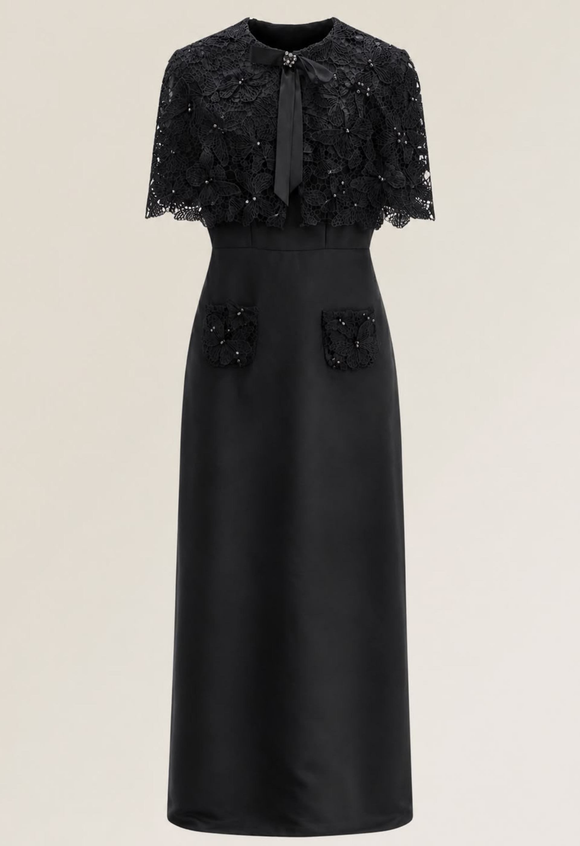 Cambrie Black Maxi Dress