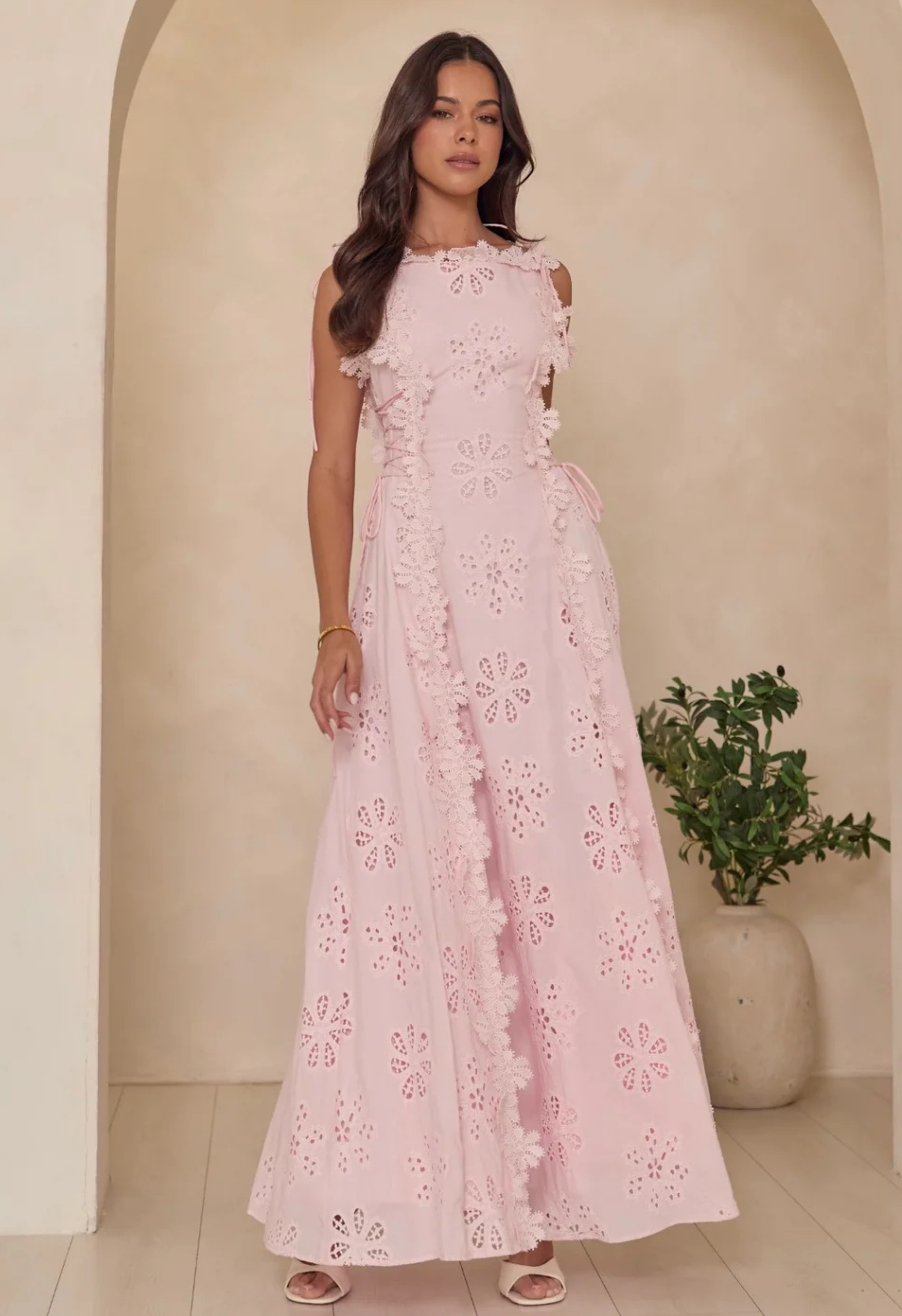 Rivieria Pink Maxi Dress
