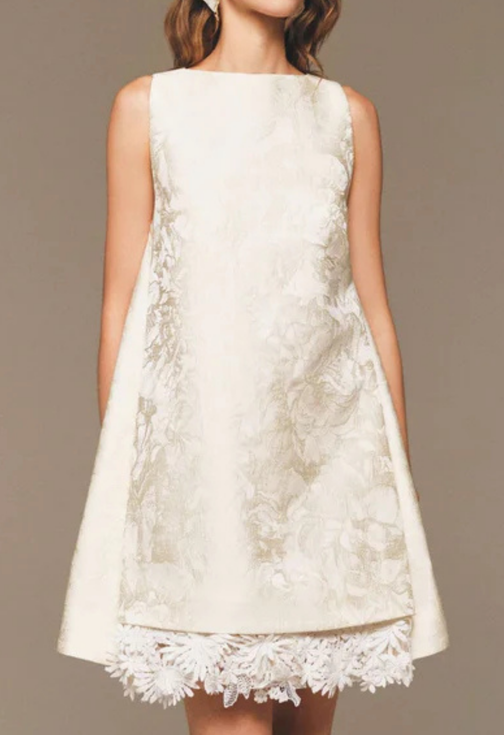 Silk & Lace A-Line Mini Dress