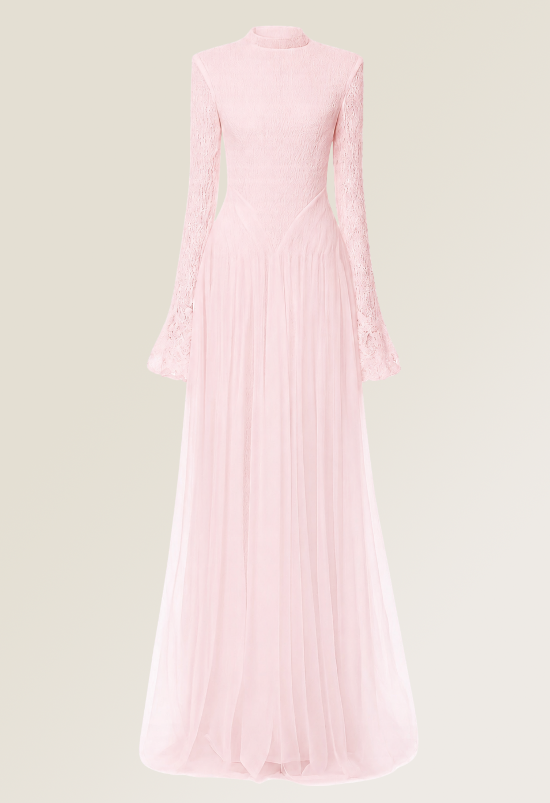 High Neck Draped Hip Gown