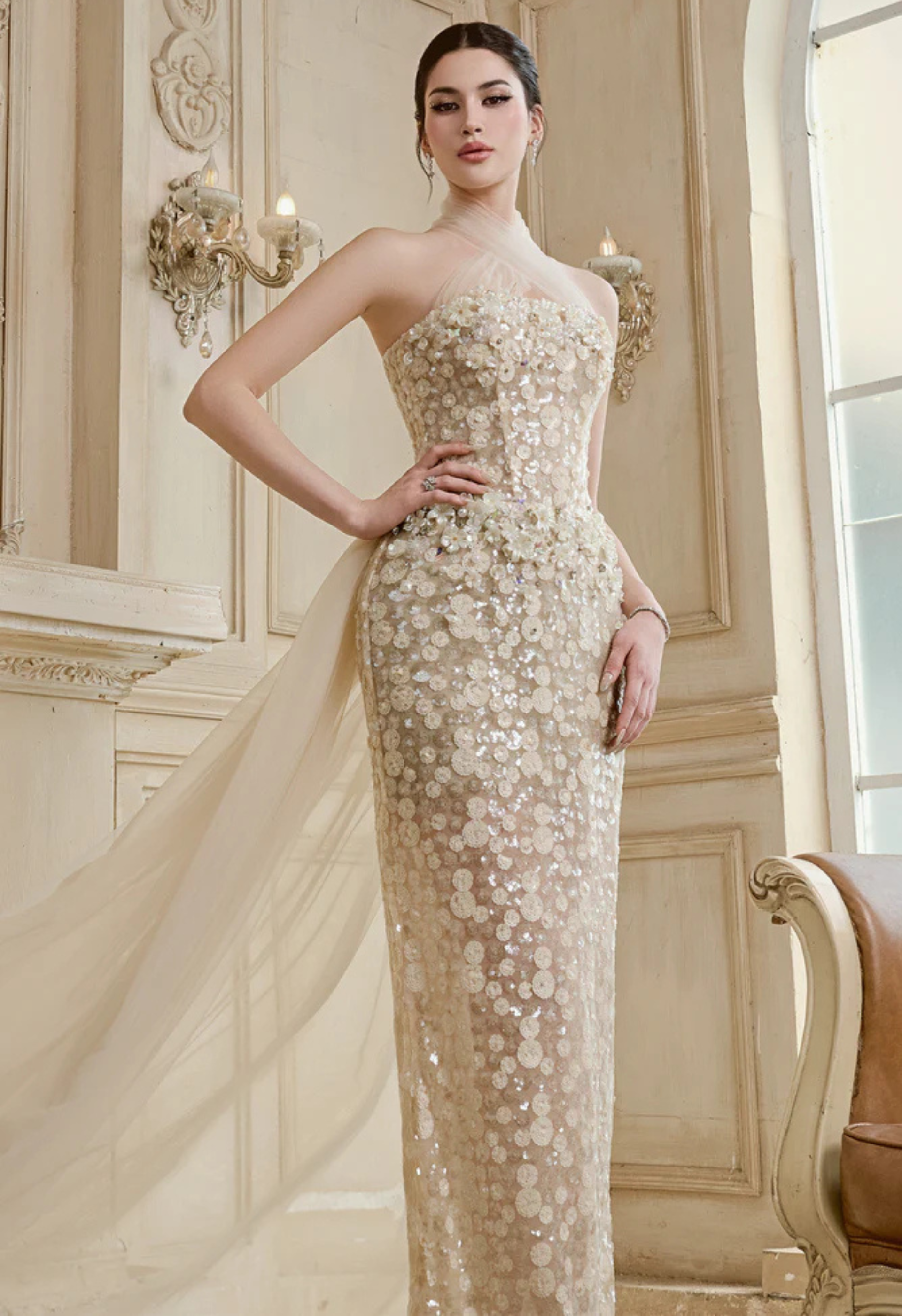 Serelune Dress with Cape