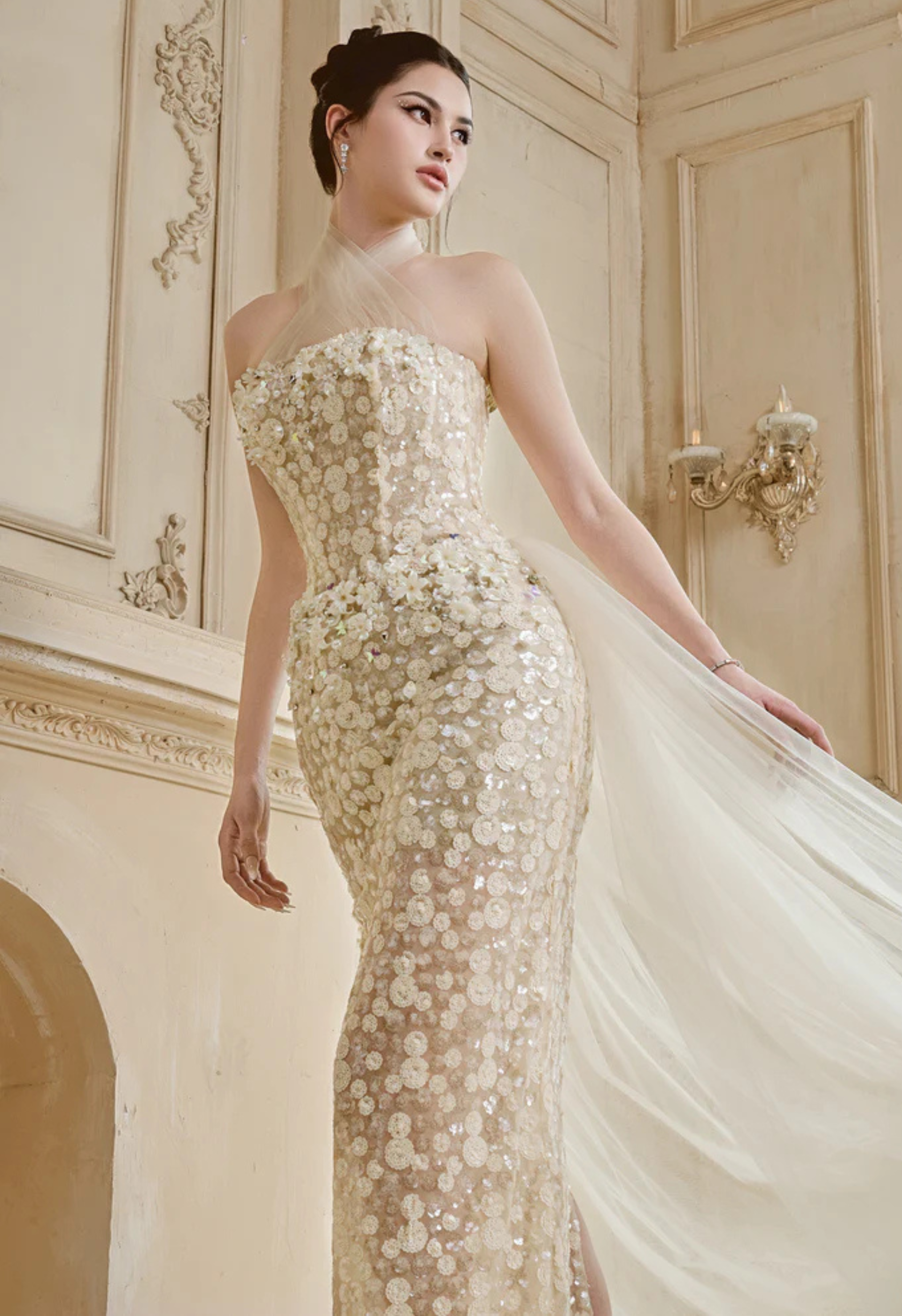 Serelune Dress with Cape