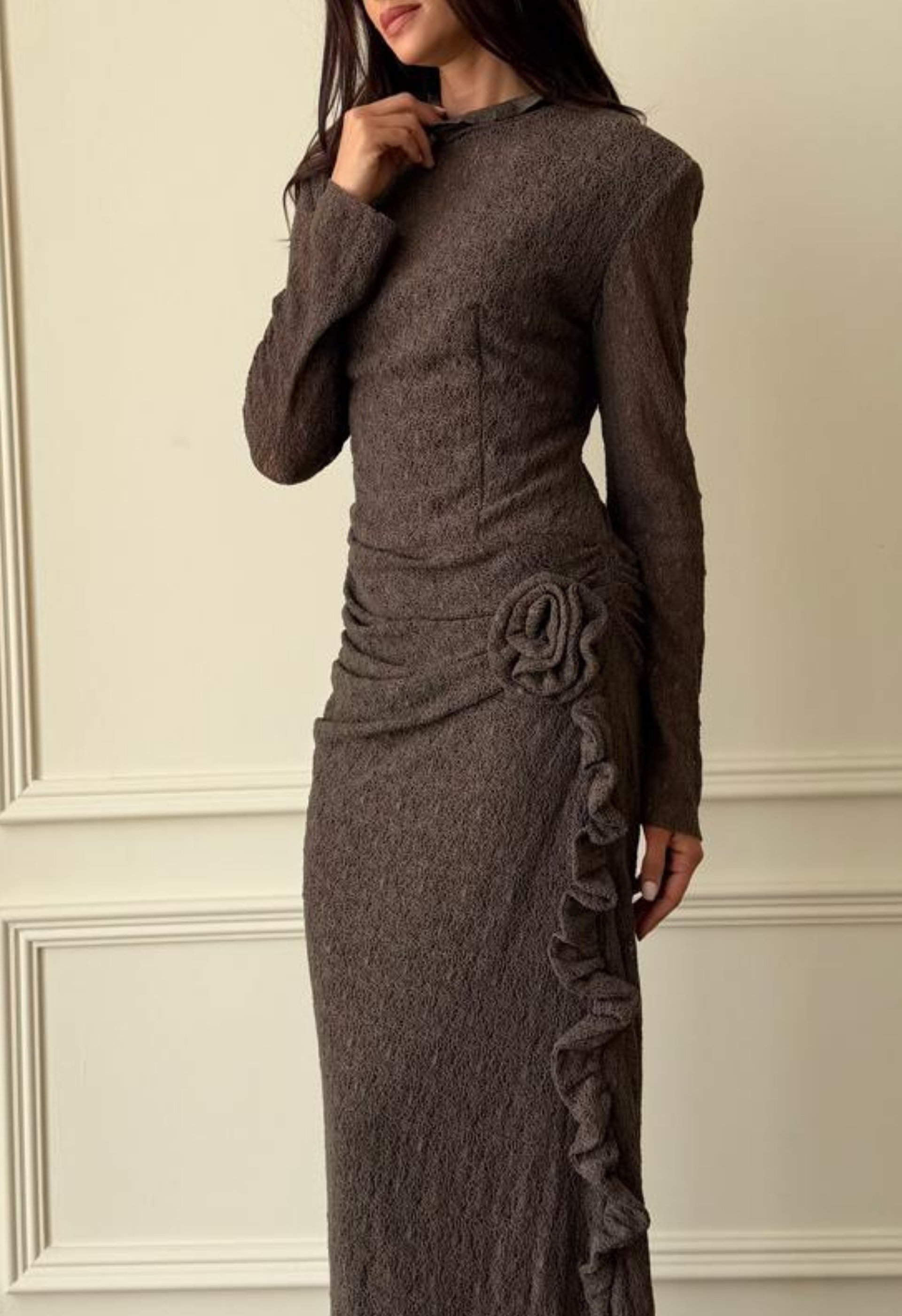 Sheer Lace Evening Gown