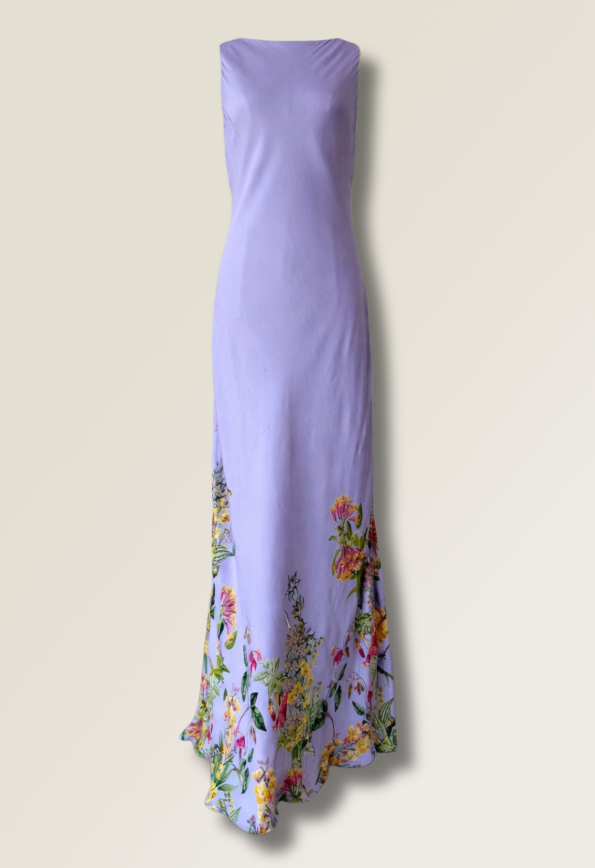 Lilac Silk Slip Dress