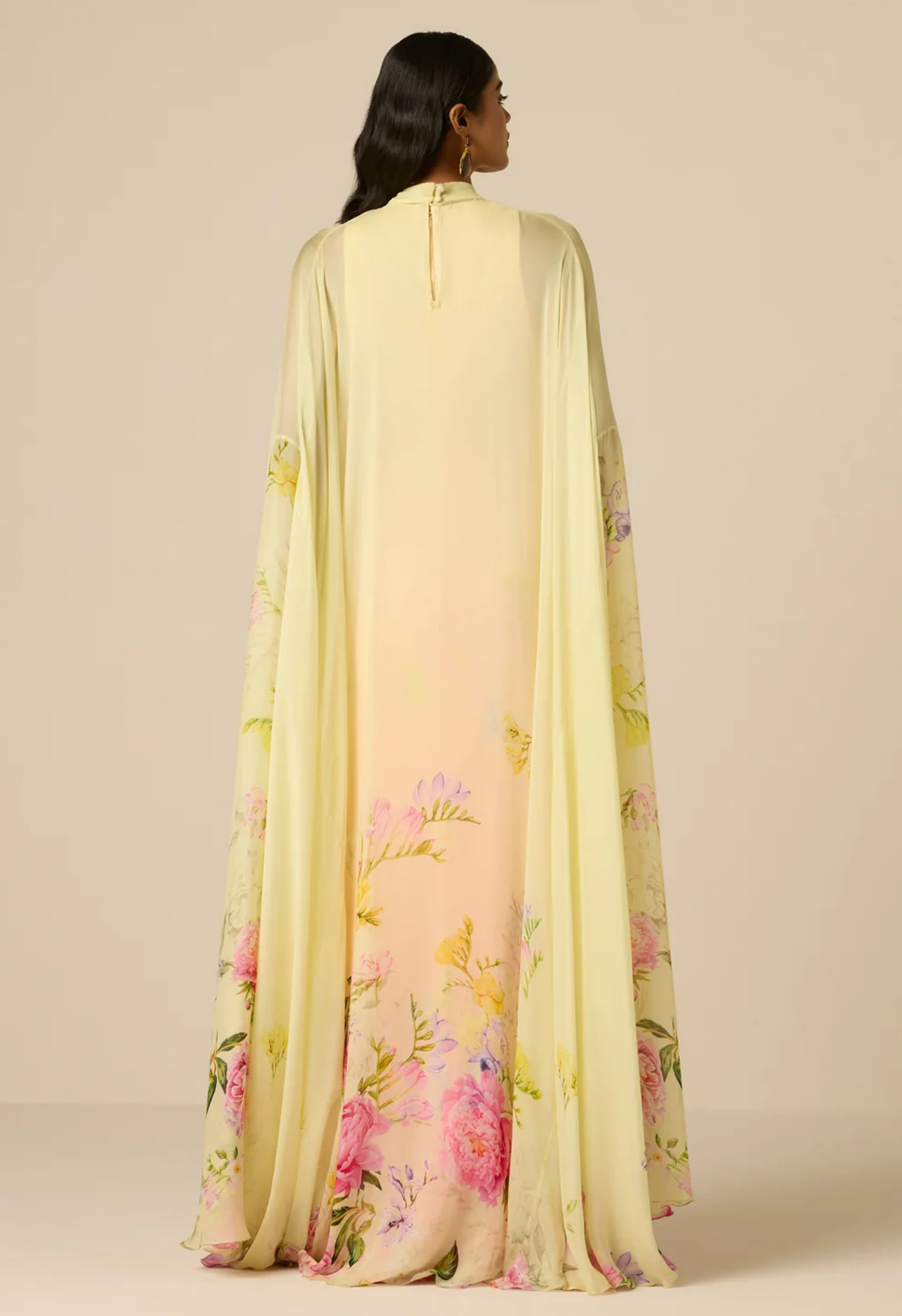 Avya High-Low Cape Dress