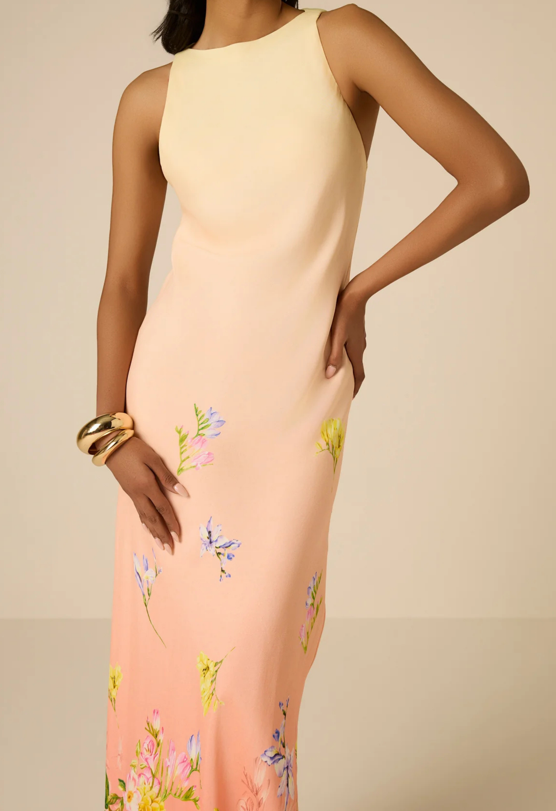 Avya Bias Maxi Dress
