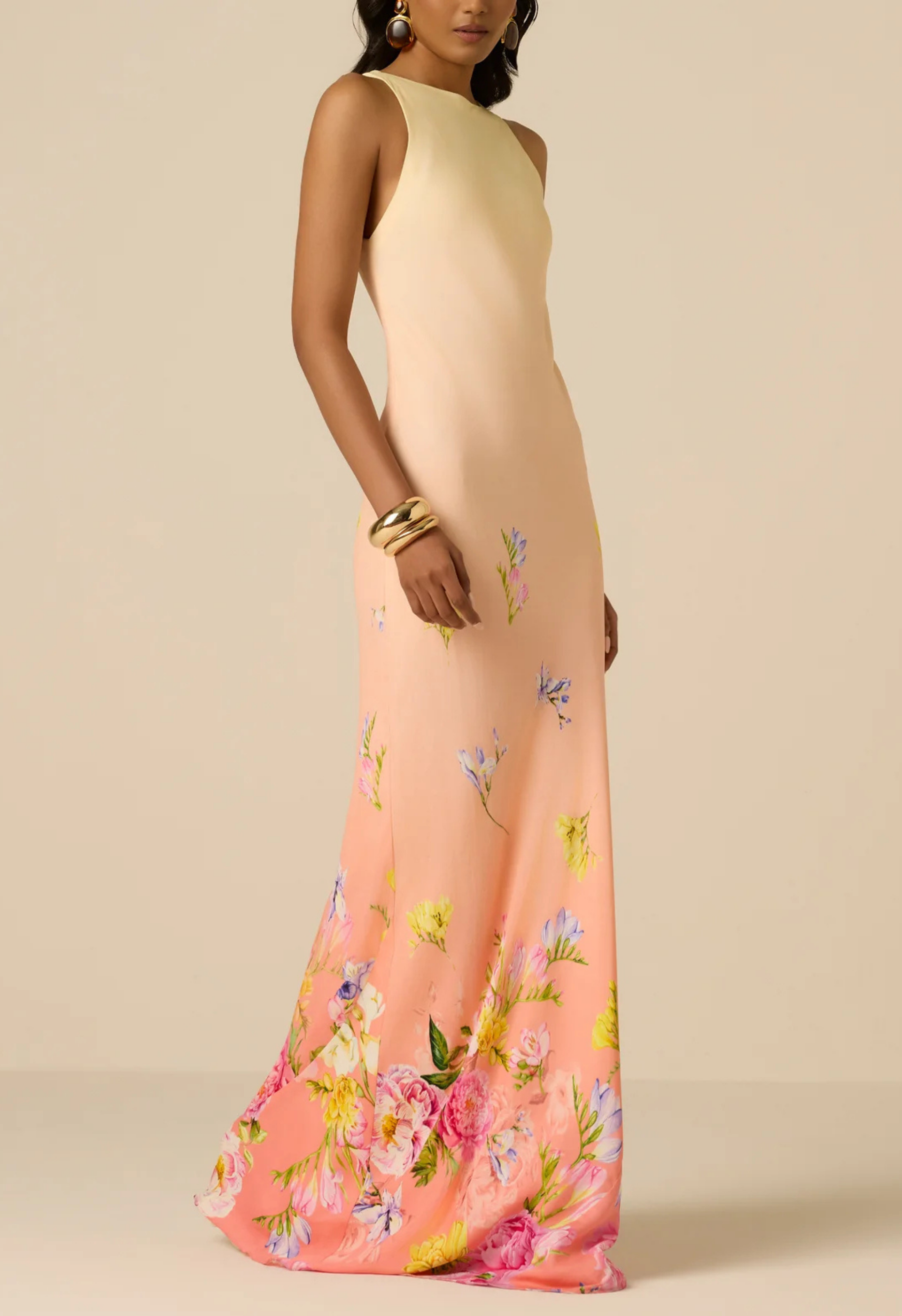 Avya Bias Maxi Dress