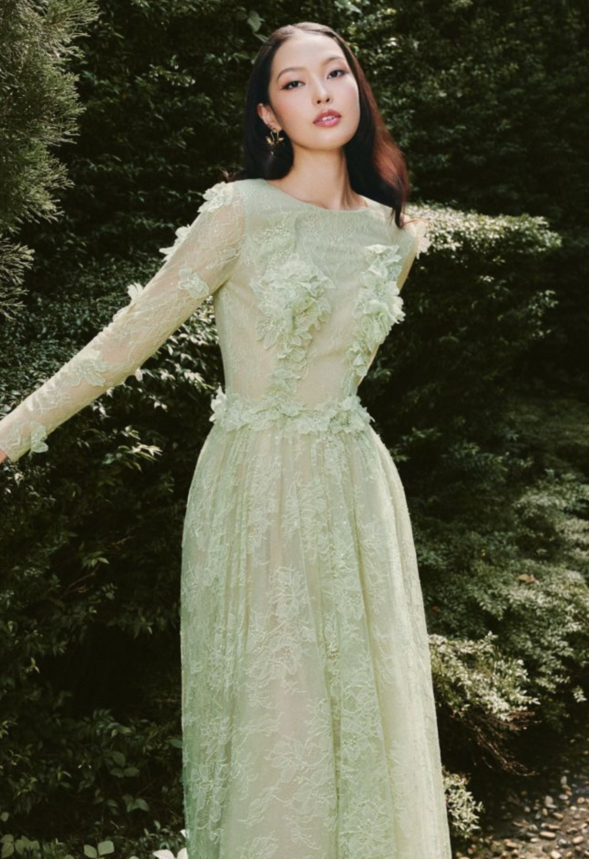 Green Lace Gown