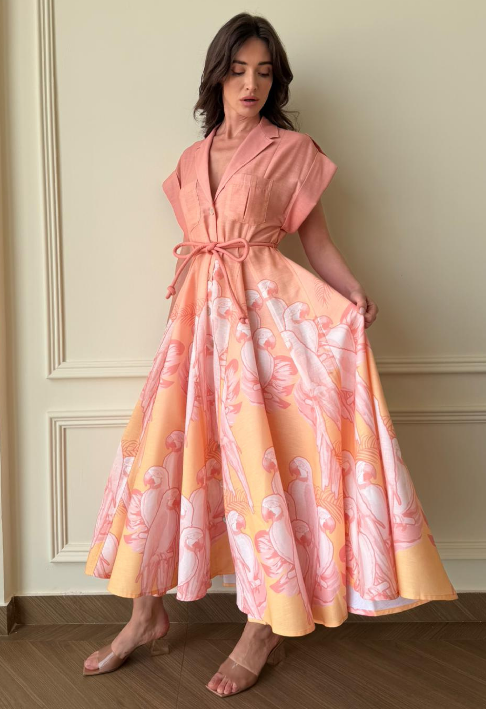 Guayaba Coral Maxi Dress