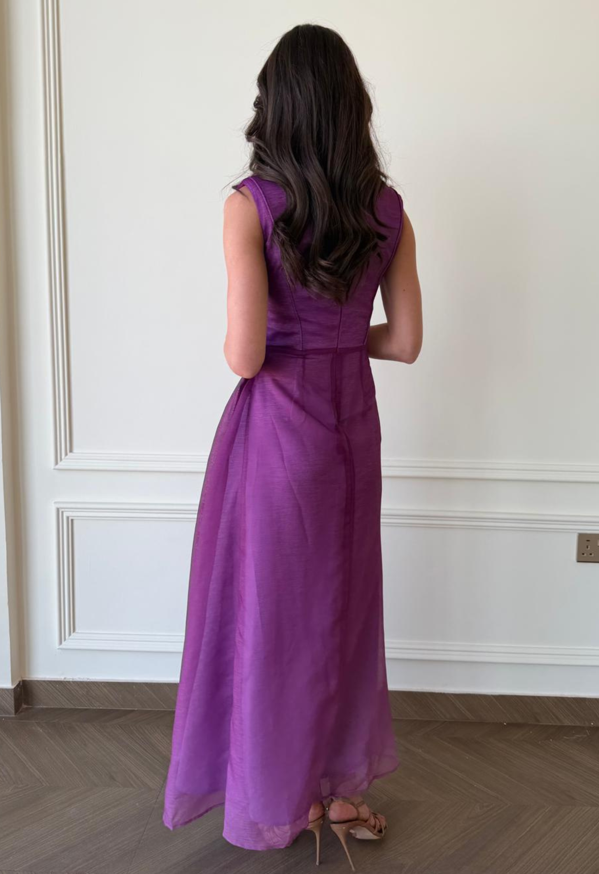 Violet Drape Dress