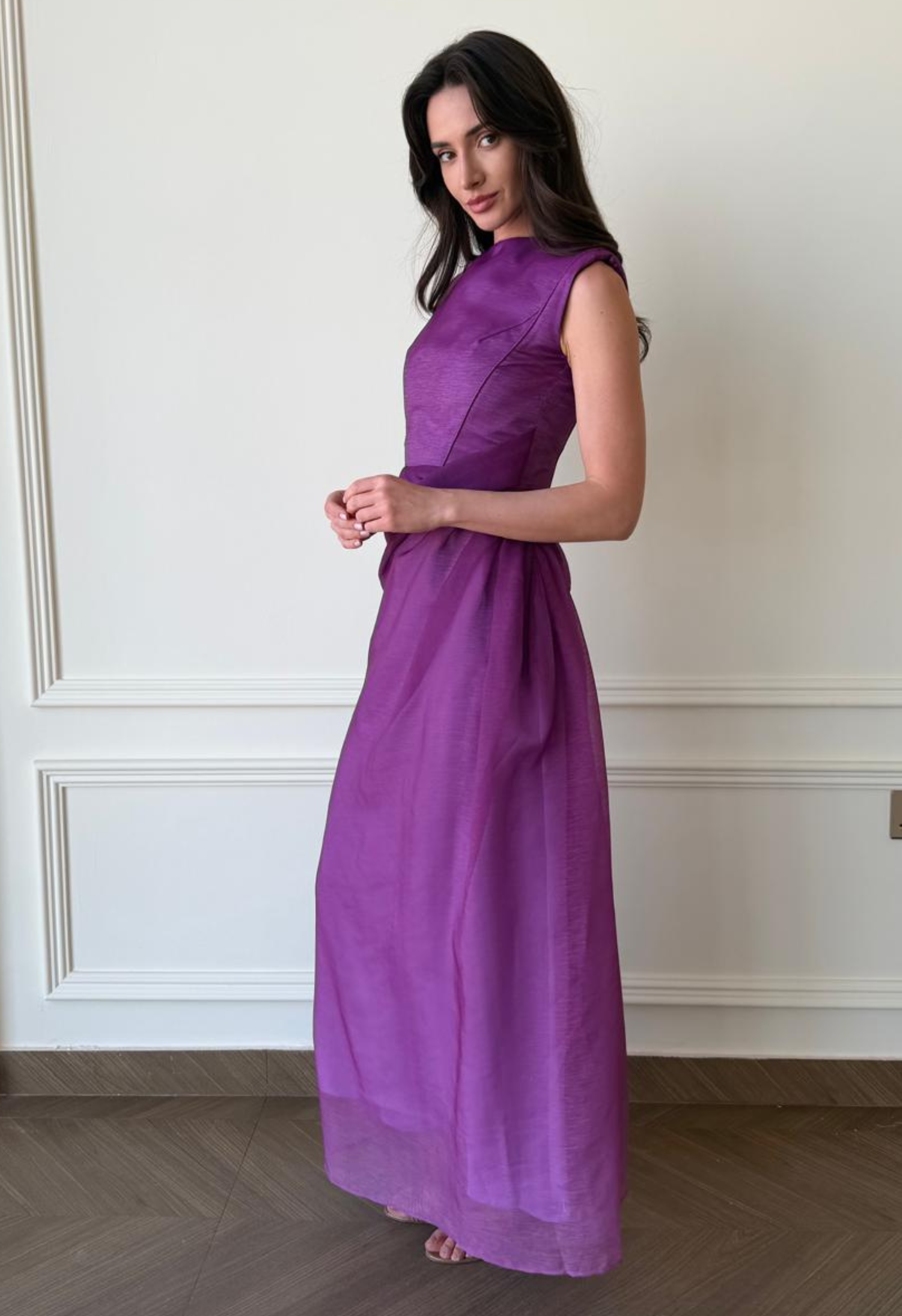 Violet Drape Dress
