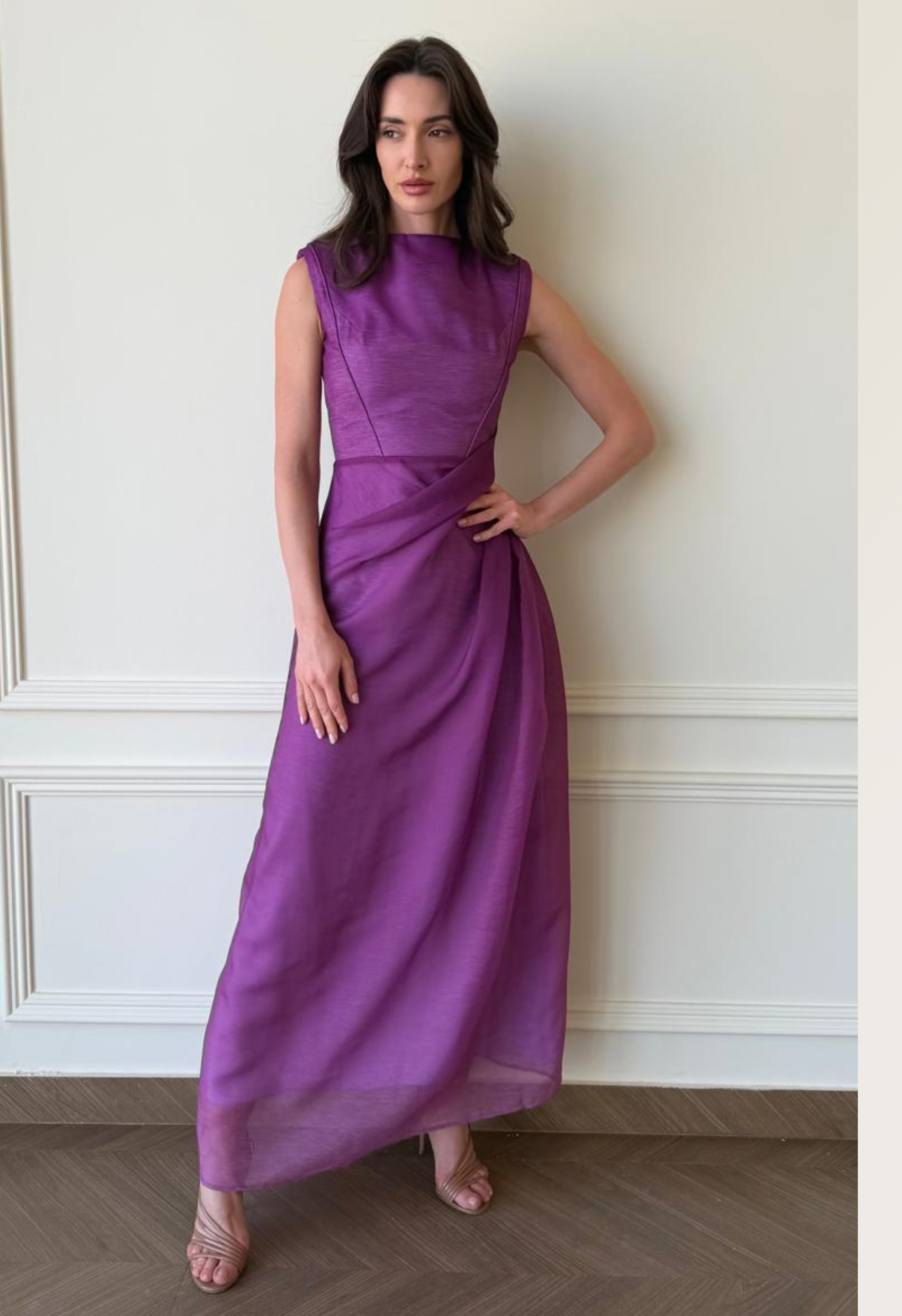 Violet Drape Dress