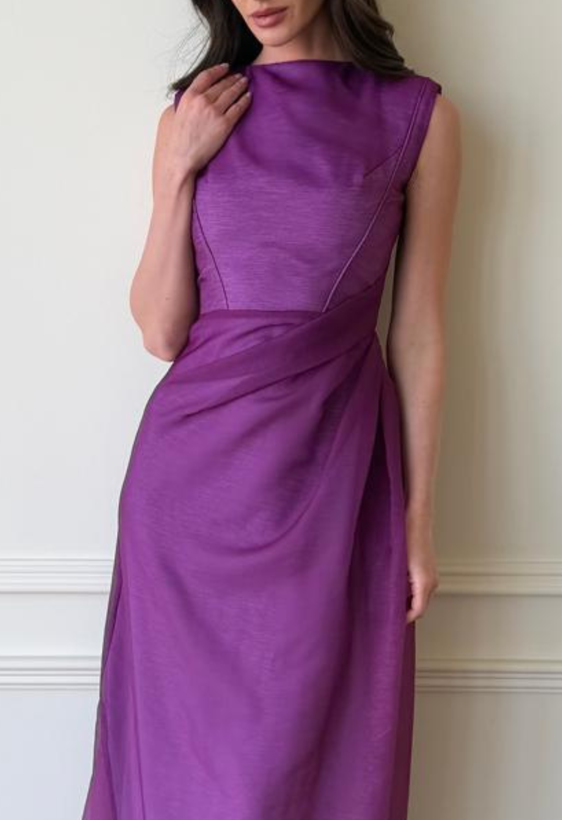 Violet Drape Dress
