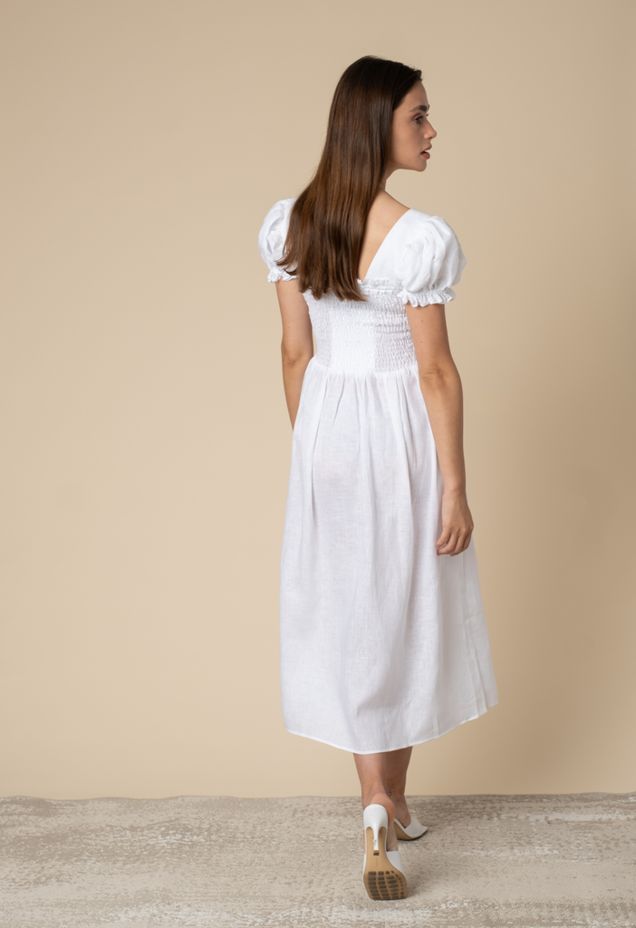 Belle Dress in White