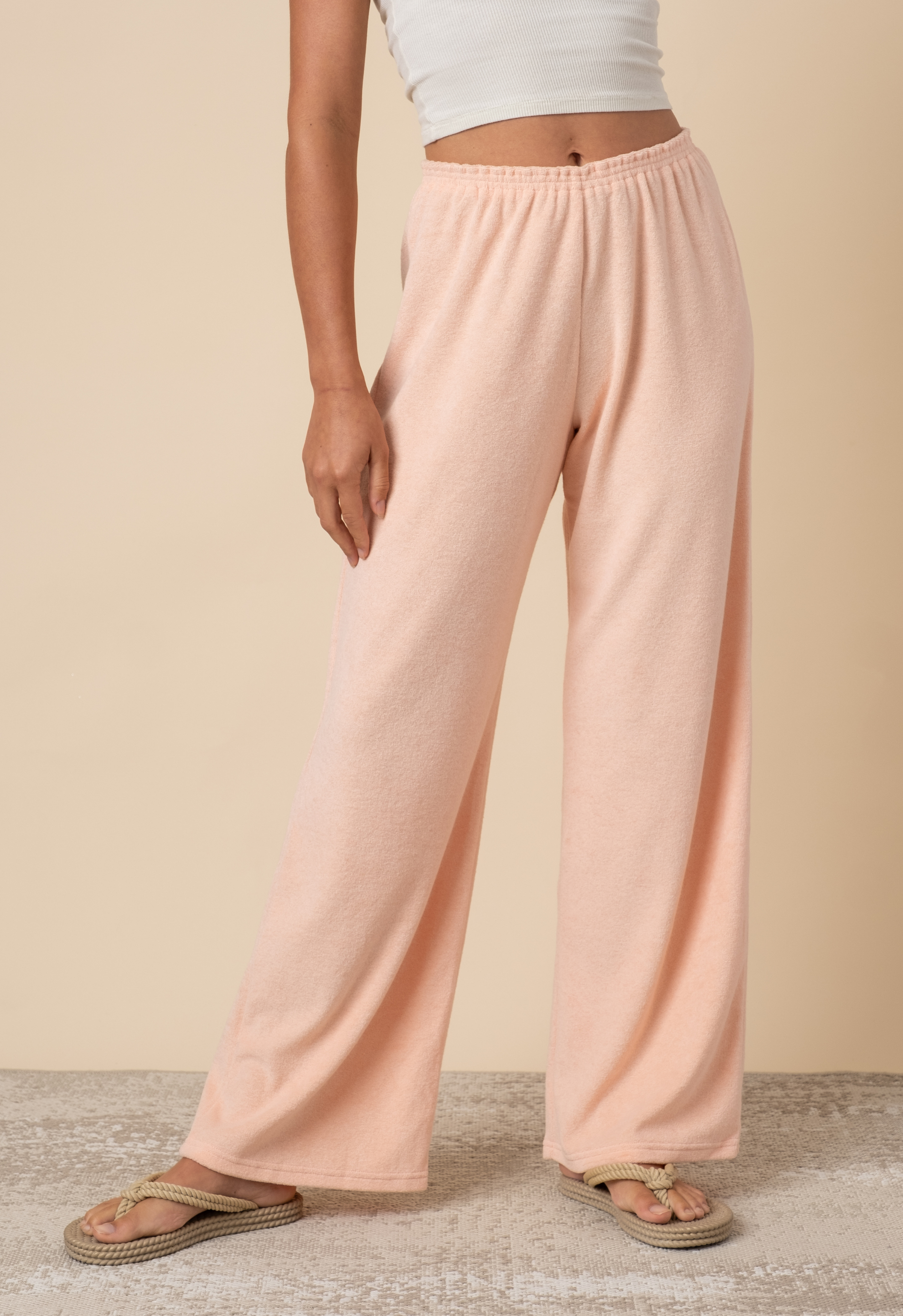 Terry Pants in Apricot