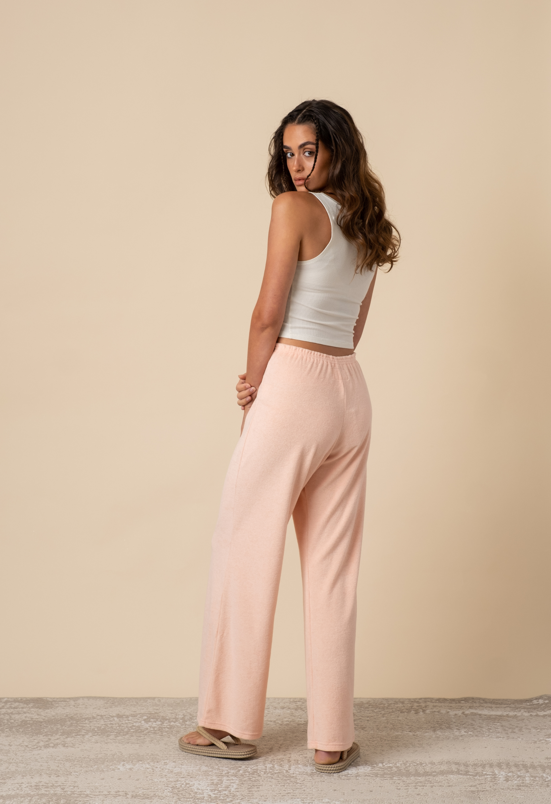 Terry Pants in Apricot