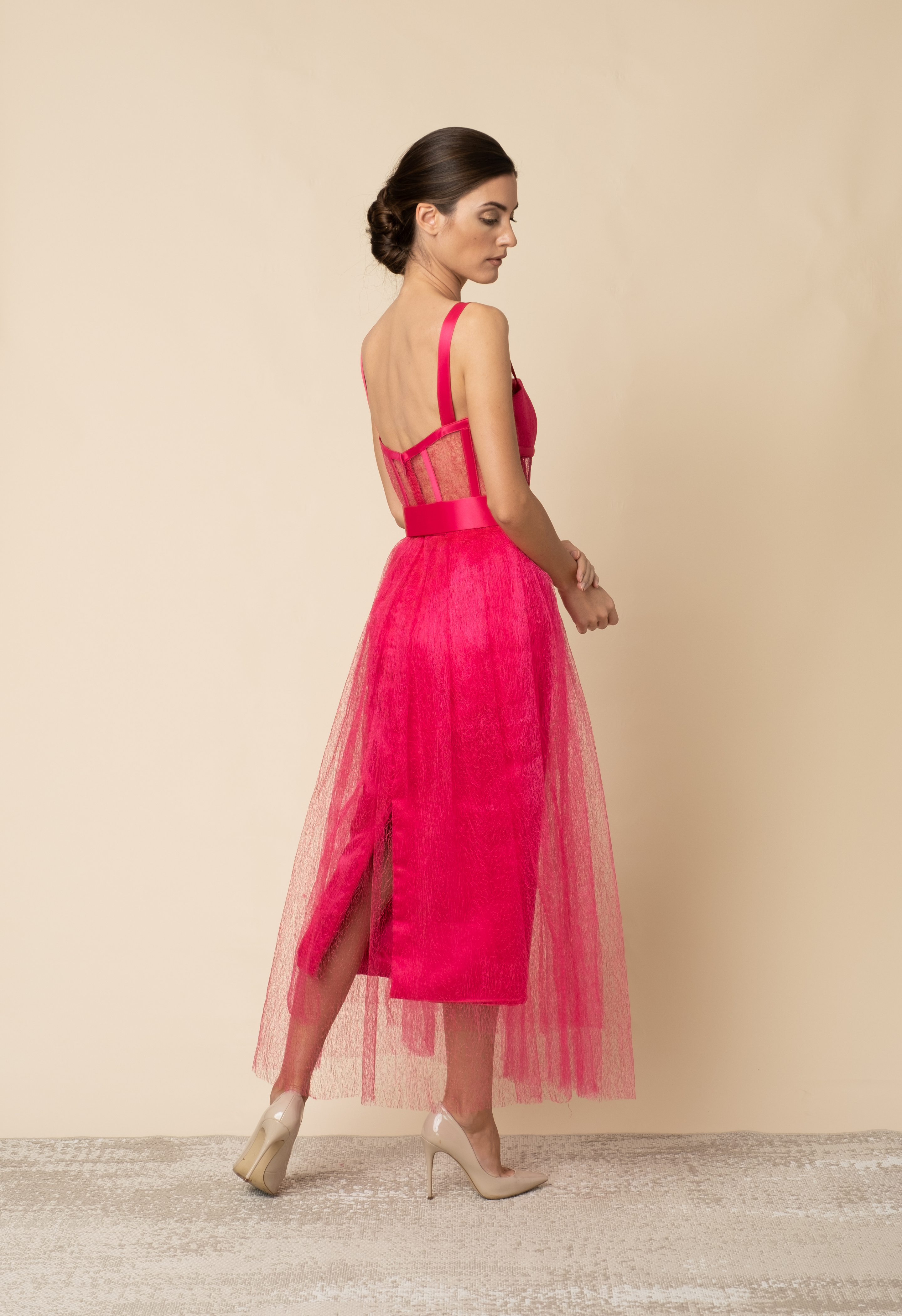 Pink corset gown