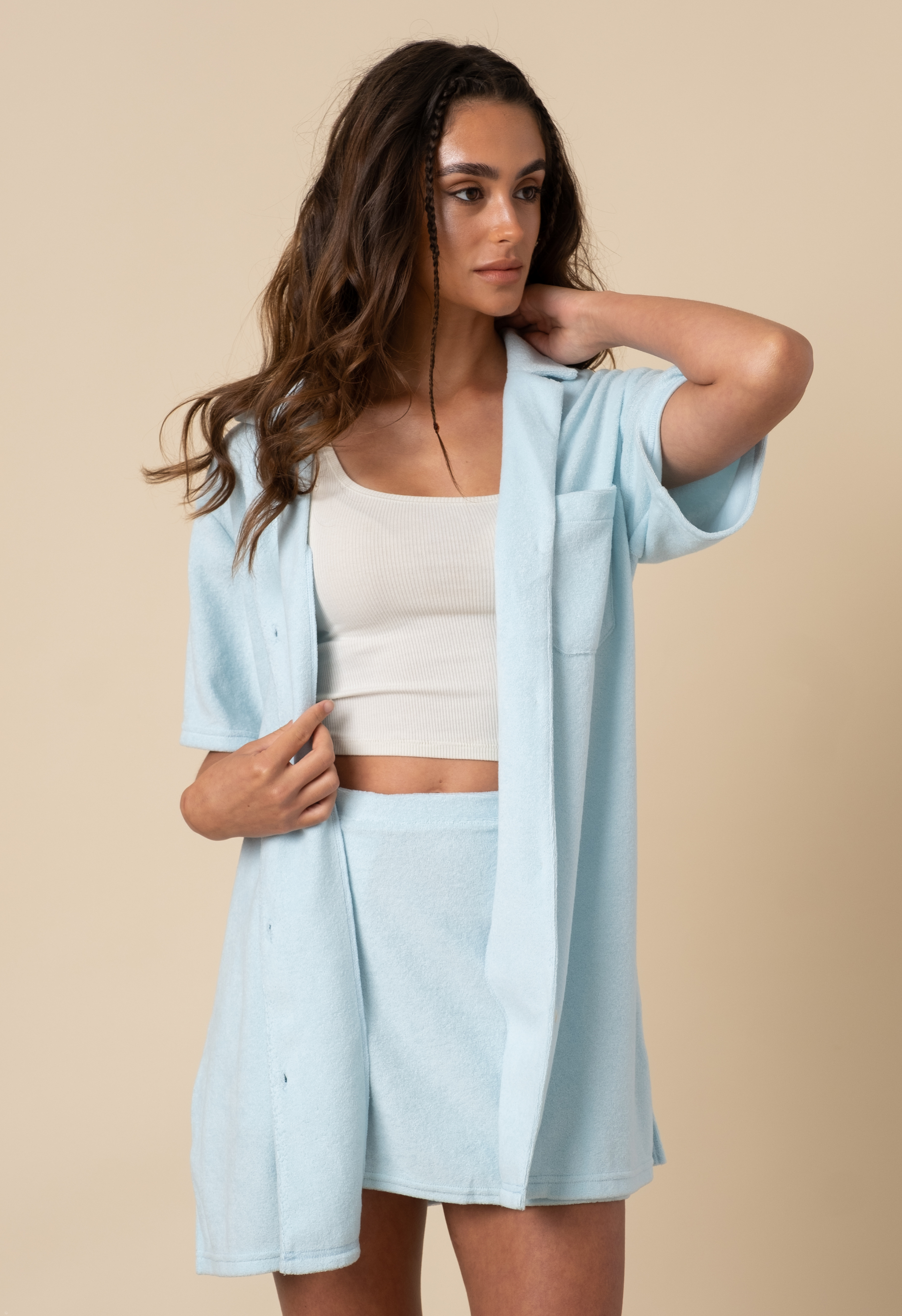 Terry Skirt in Baby Blue