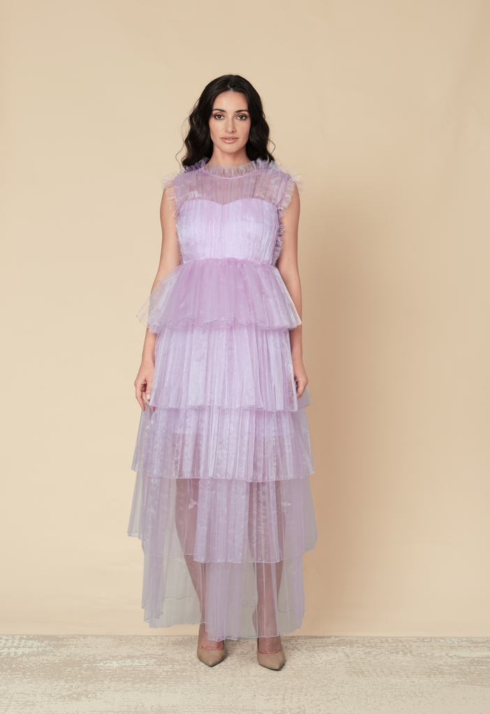 Organza layered gown