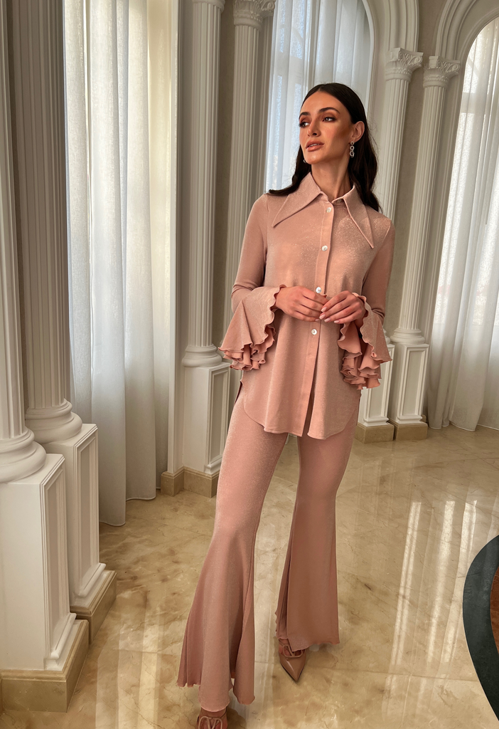 Venera Lounge Suit with Pants in Pink