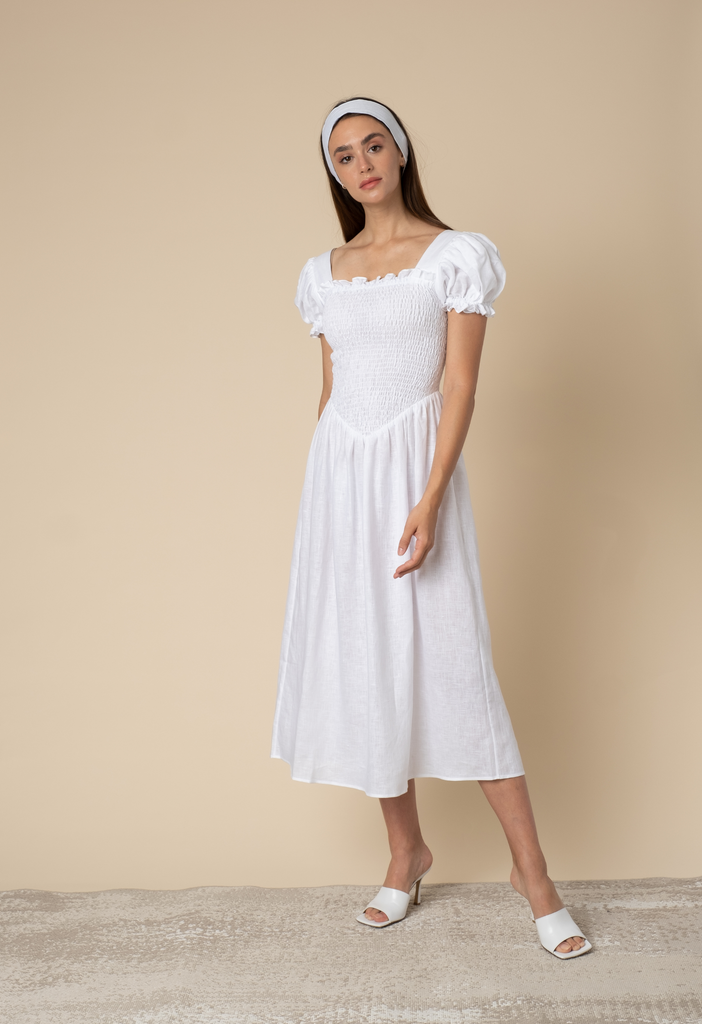 Belle Dress in White