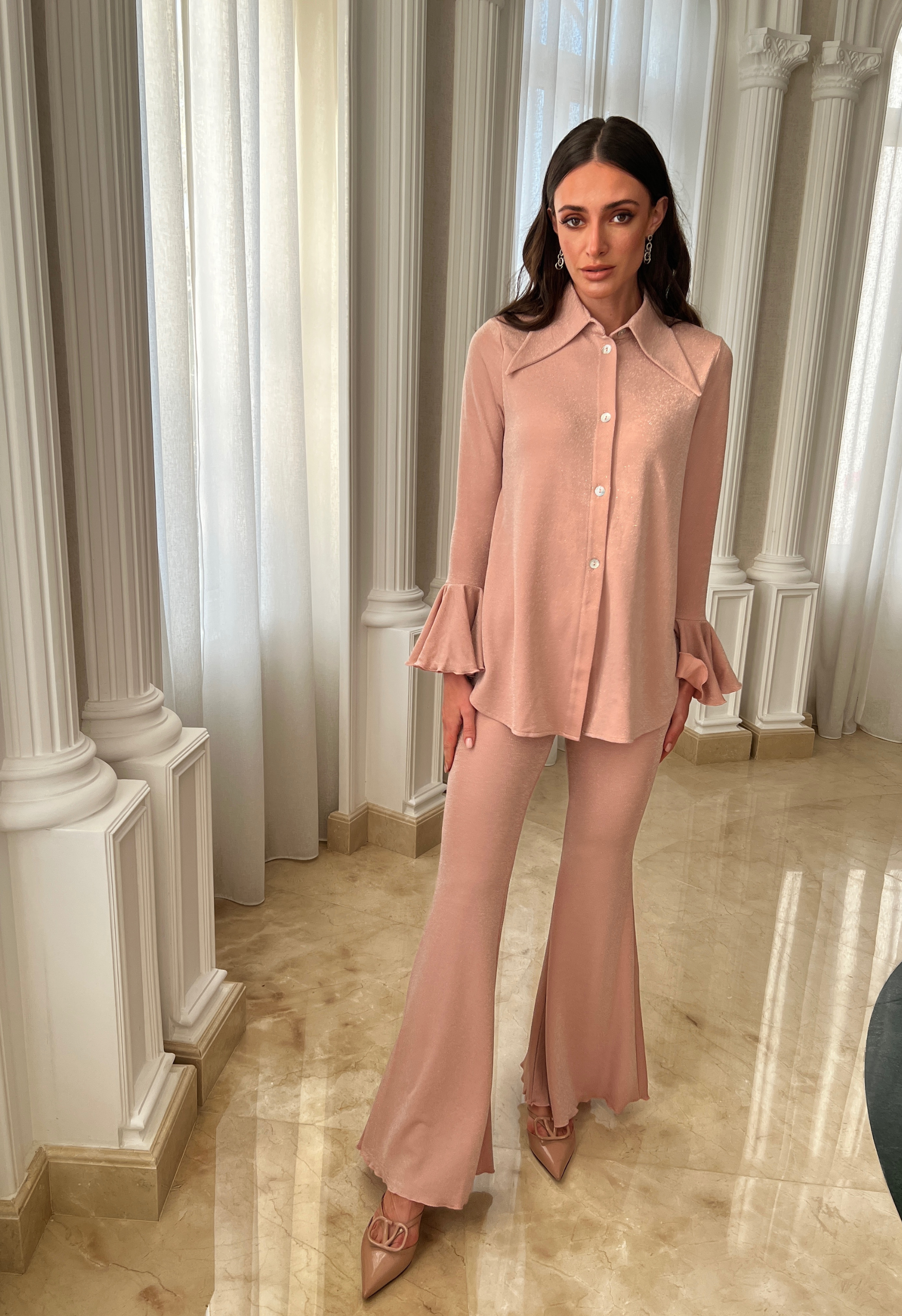 Venera Lounge Suit with Pants in Pink