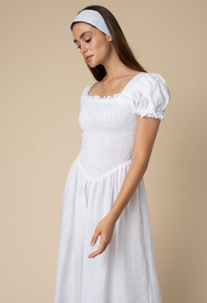Belle Dress in White